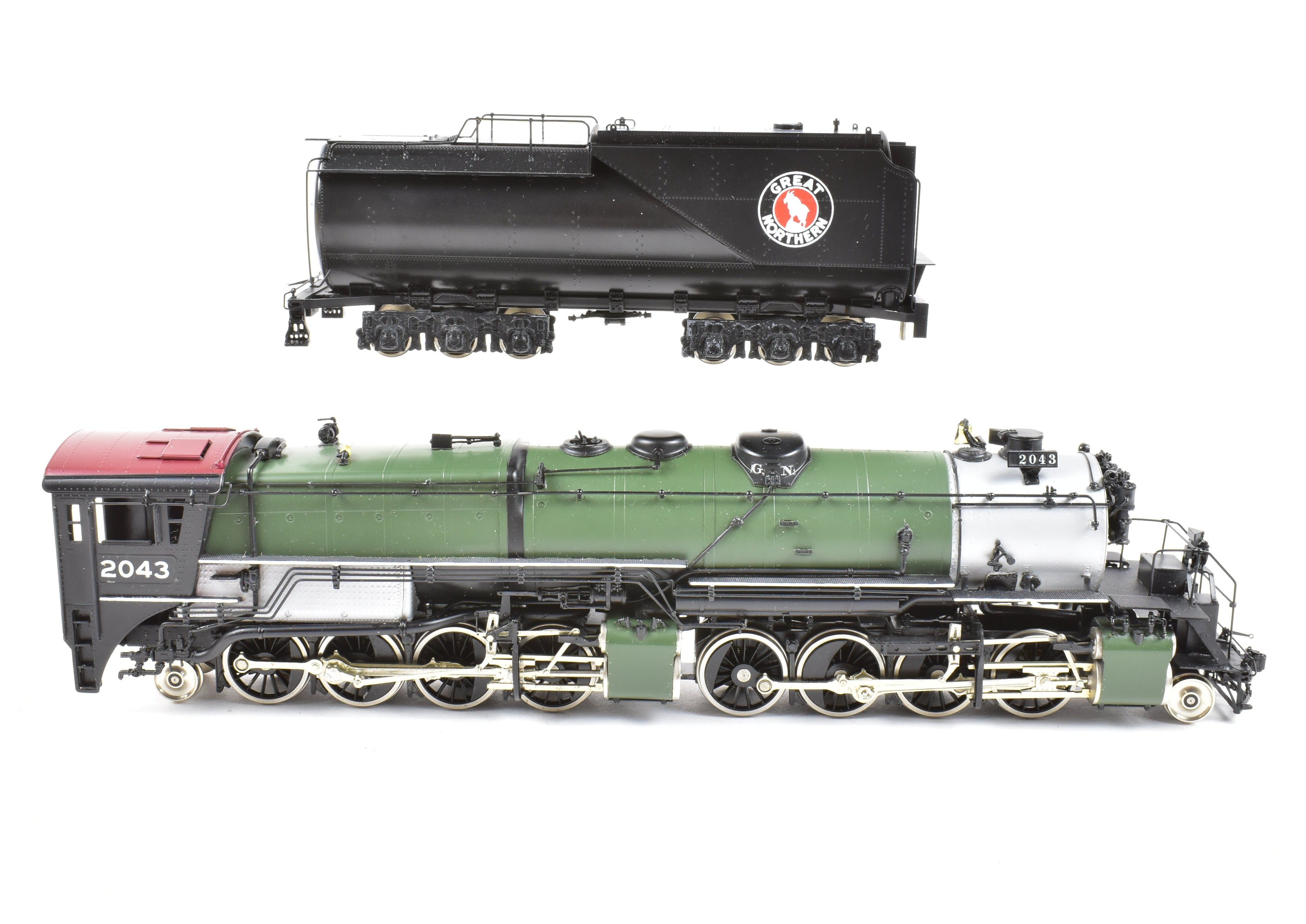 HO Scale Brass Model Train - Oriental Limited GN Great Northern R - 1 2 - 8 - 8 - 2 Closed Cab Version Freight Locomotive