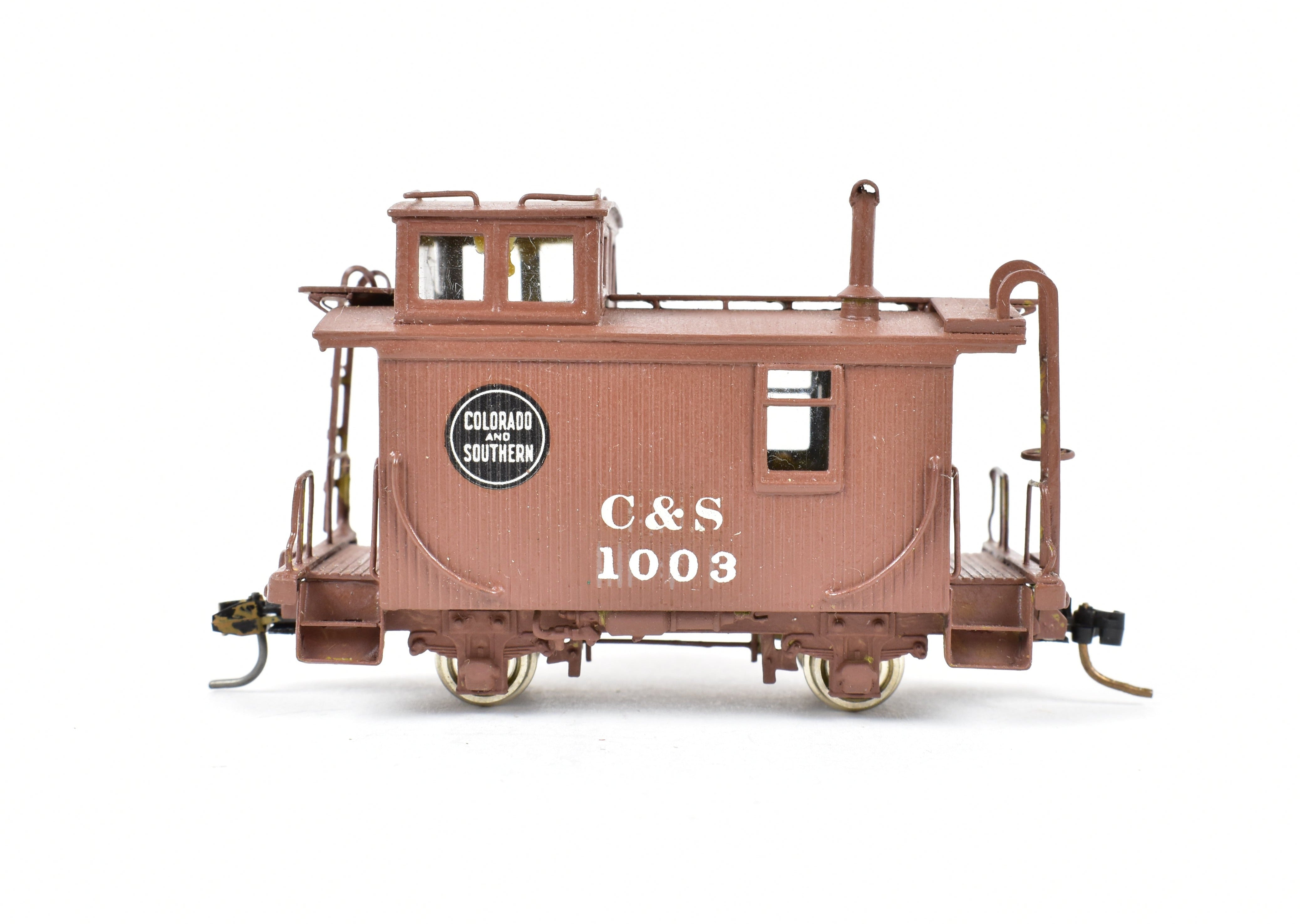 HOn3 Custom Painted NJ Brass 2-Axle Caboose #1003 - Colorado & Southern
