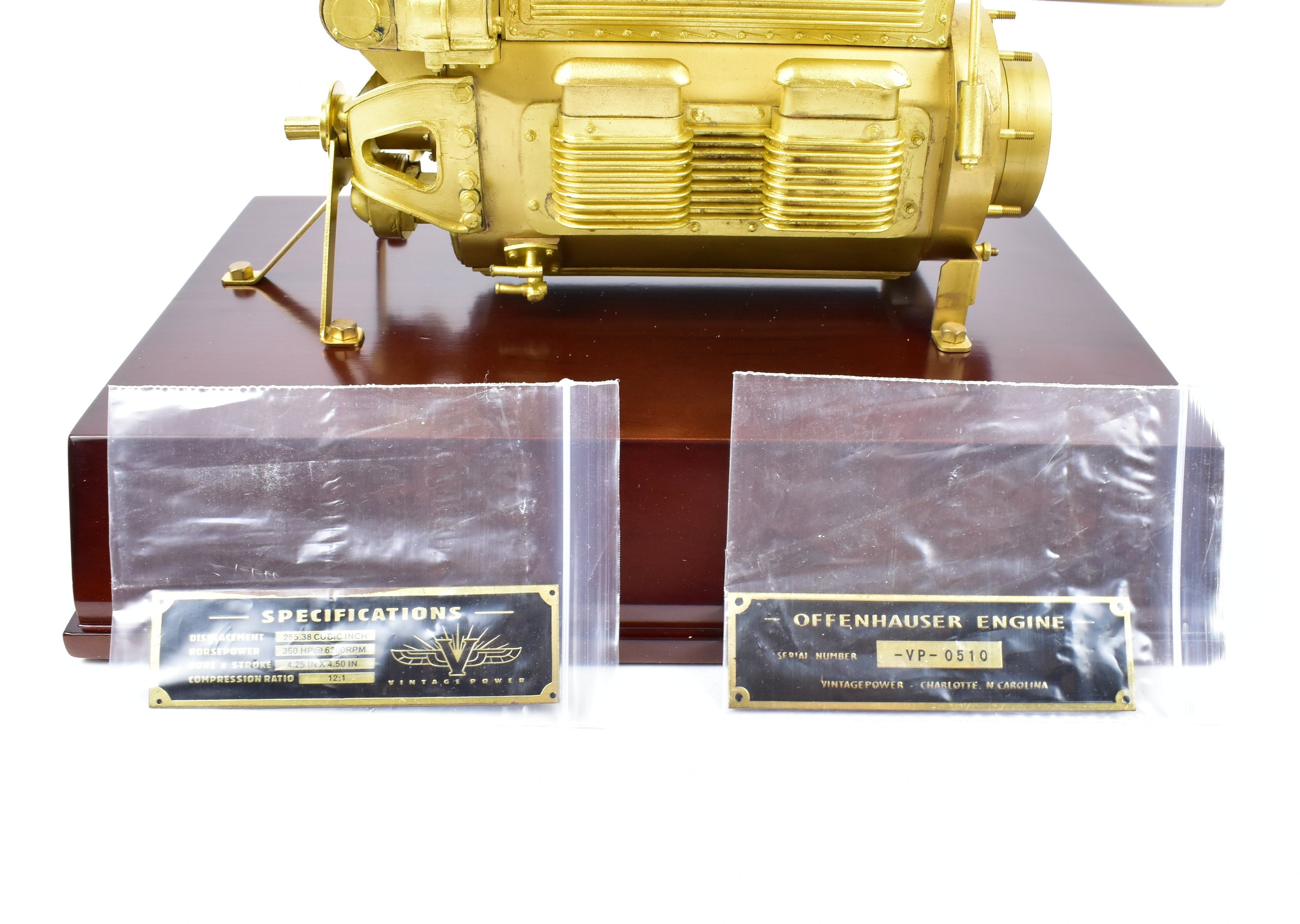 1:5 Scale Vintage Brass Offenhauser Racing Engine Static Model without Original Box
