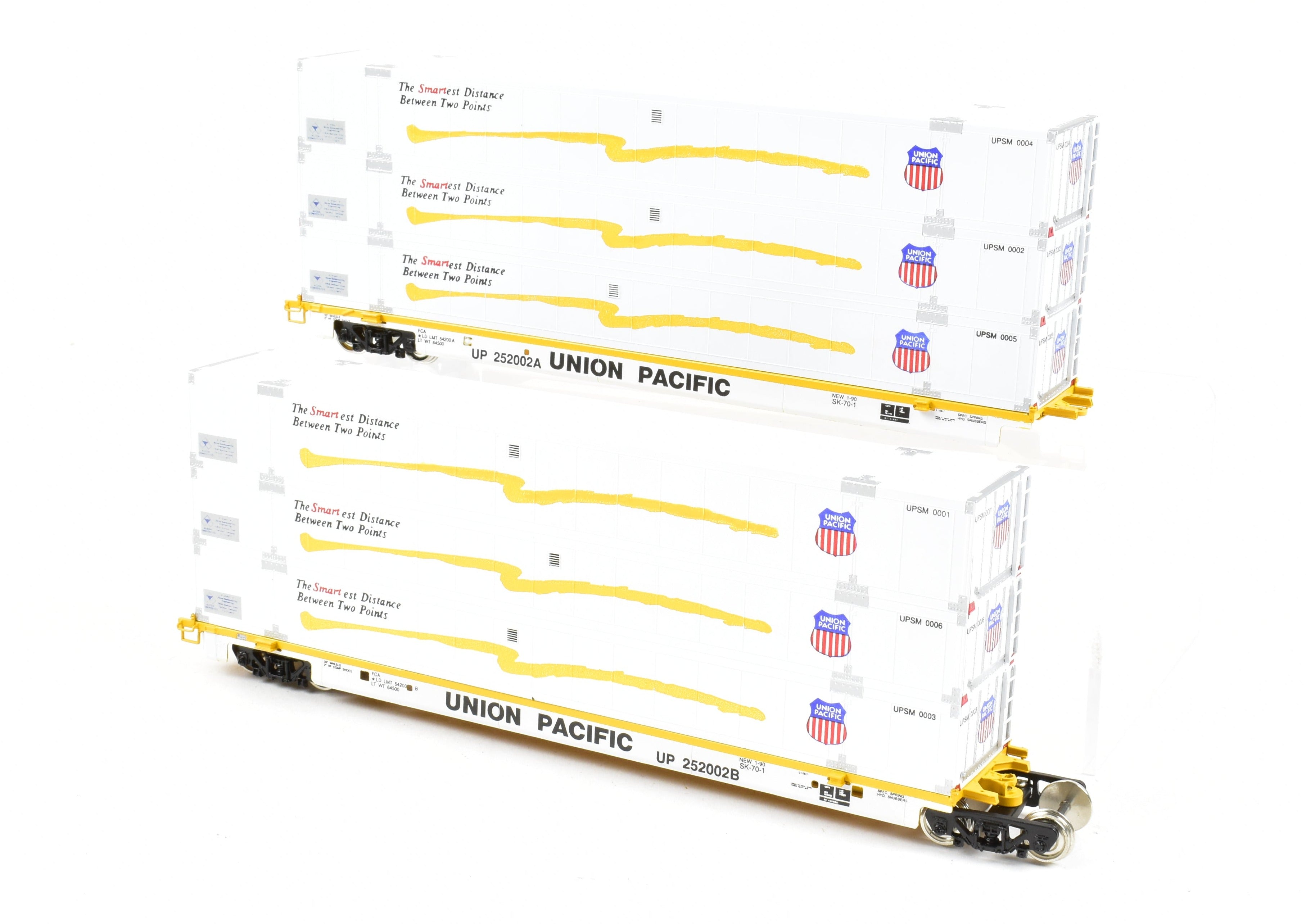 HO Scale Brass Container Open Model Intermodal Smart Car - Overland Models, Inc. Union Pacific Triple Stack FP No. 252002A/B