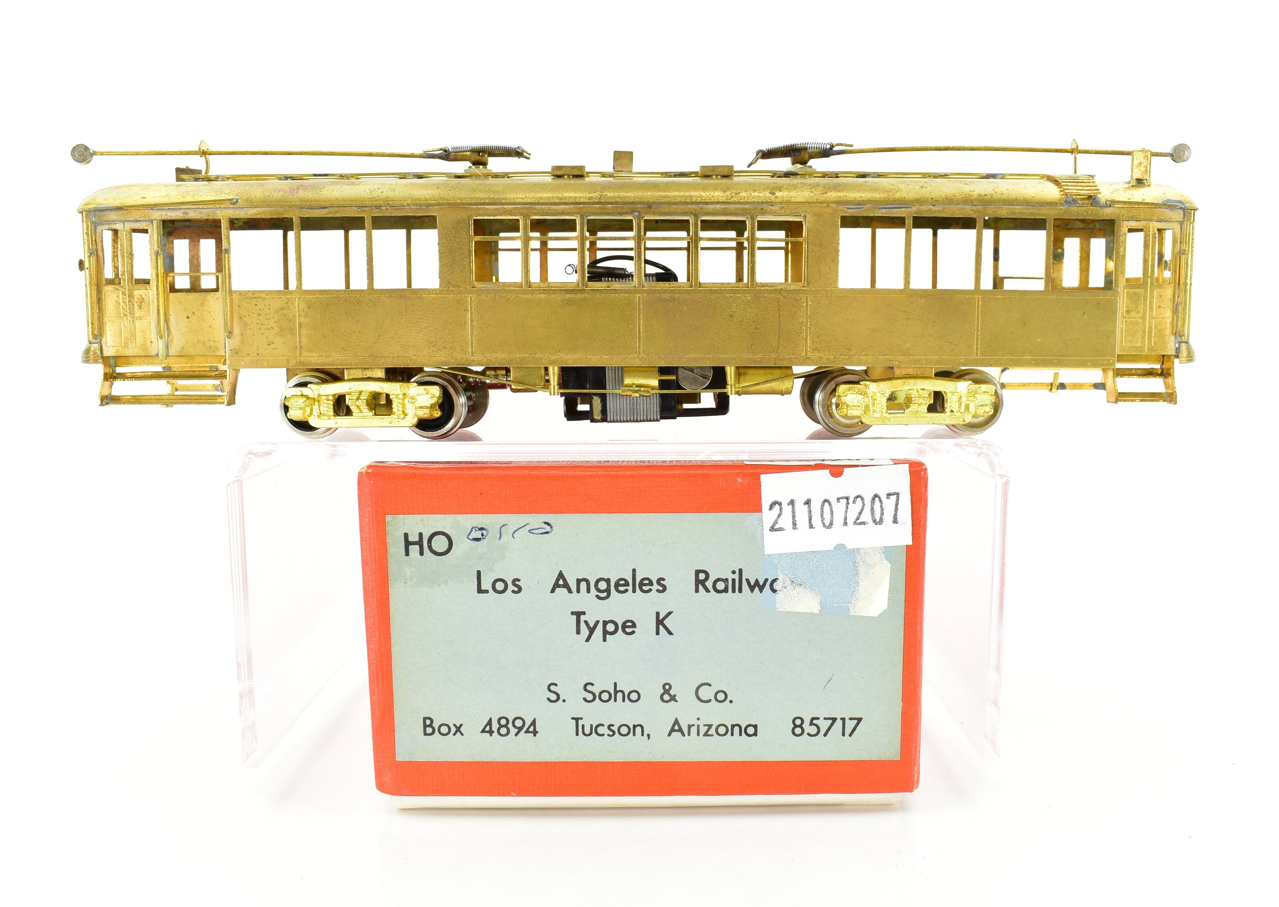 HO Scale Brass Los Angeles Railway Type K Streetcar by S. Soho & Co.