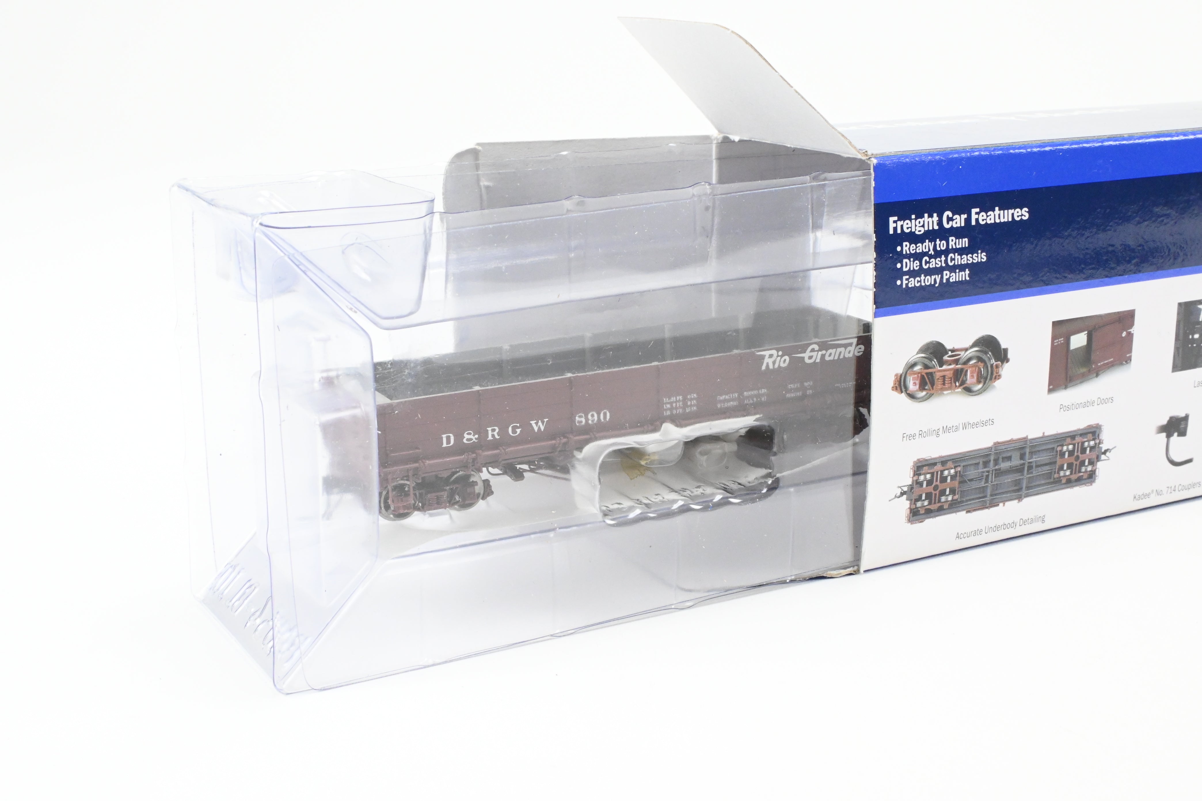HOn3 Scale Blackstone Models D&RGW - Denver & Rio Grande Western Flying Grande No. 890 Drop Bottom Gondola Model Train