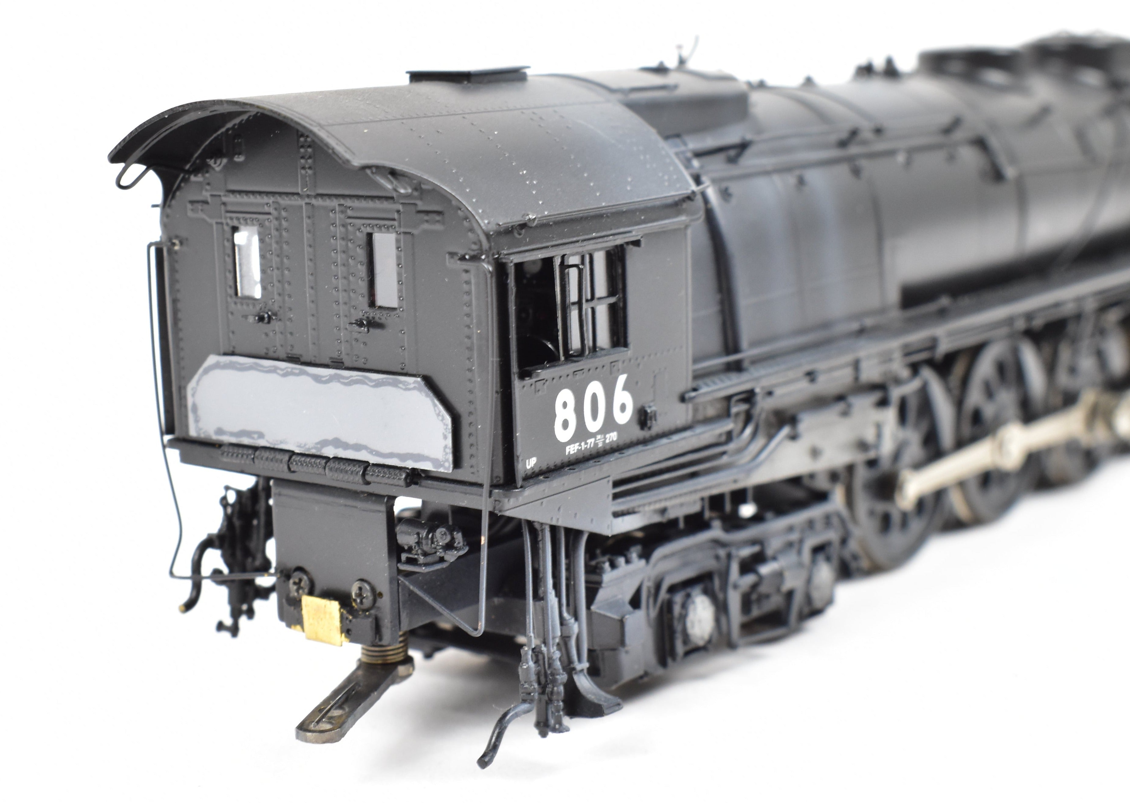 HO Scale Brass Model Train - Overland Models Inc. Union Pacific FEF - 1 4 - 8 - 4 Locomotive No. 806 with Light Weathering and Factory Painting