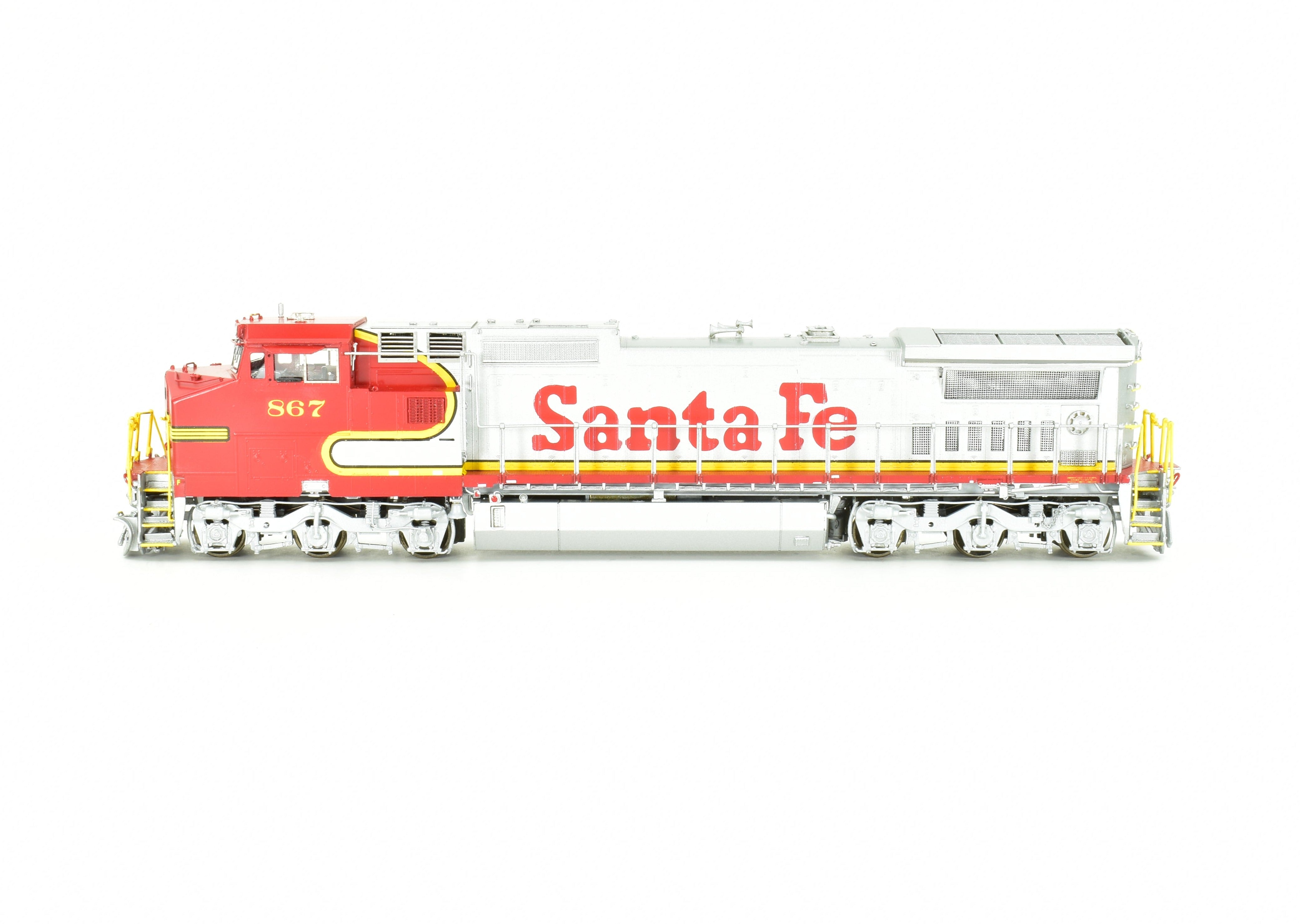 HO Scale Brass Model Train - Overland Models, Inc. ATSF - Santa Fe EMD Dash 8 - 40CW Freight Locomotive, FP No. 867