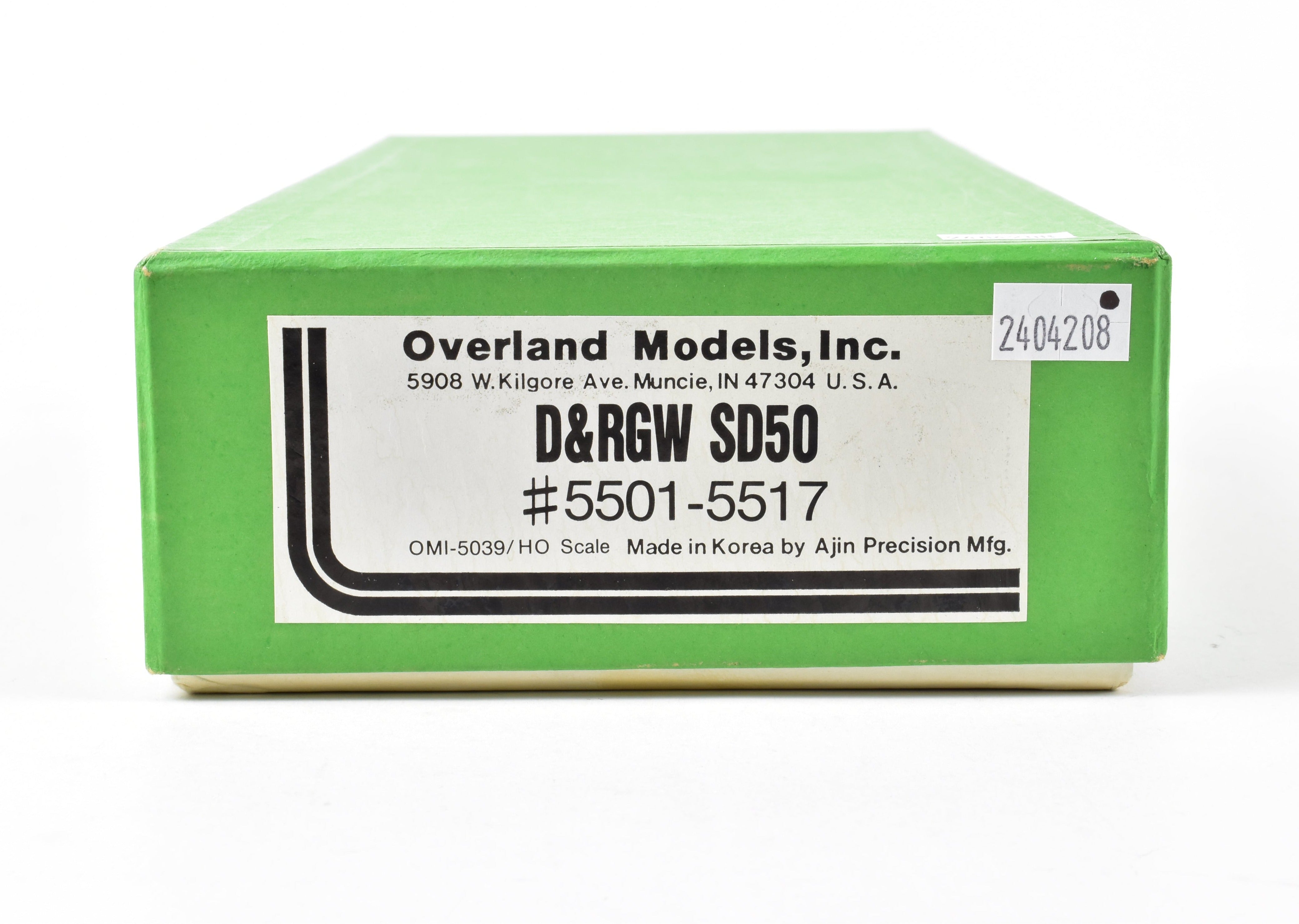 HO Scale Brass D&RGW EMD SD - 50 CP #5503 by Overland Models Inc.