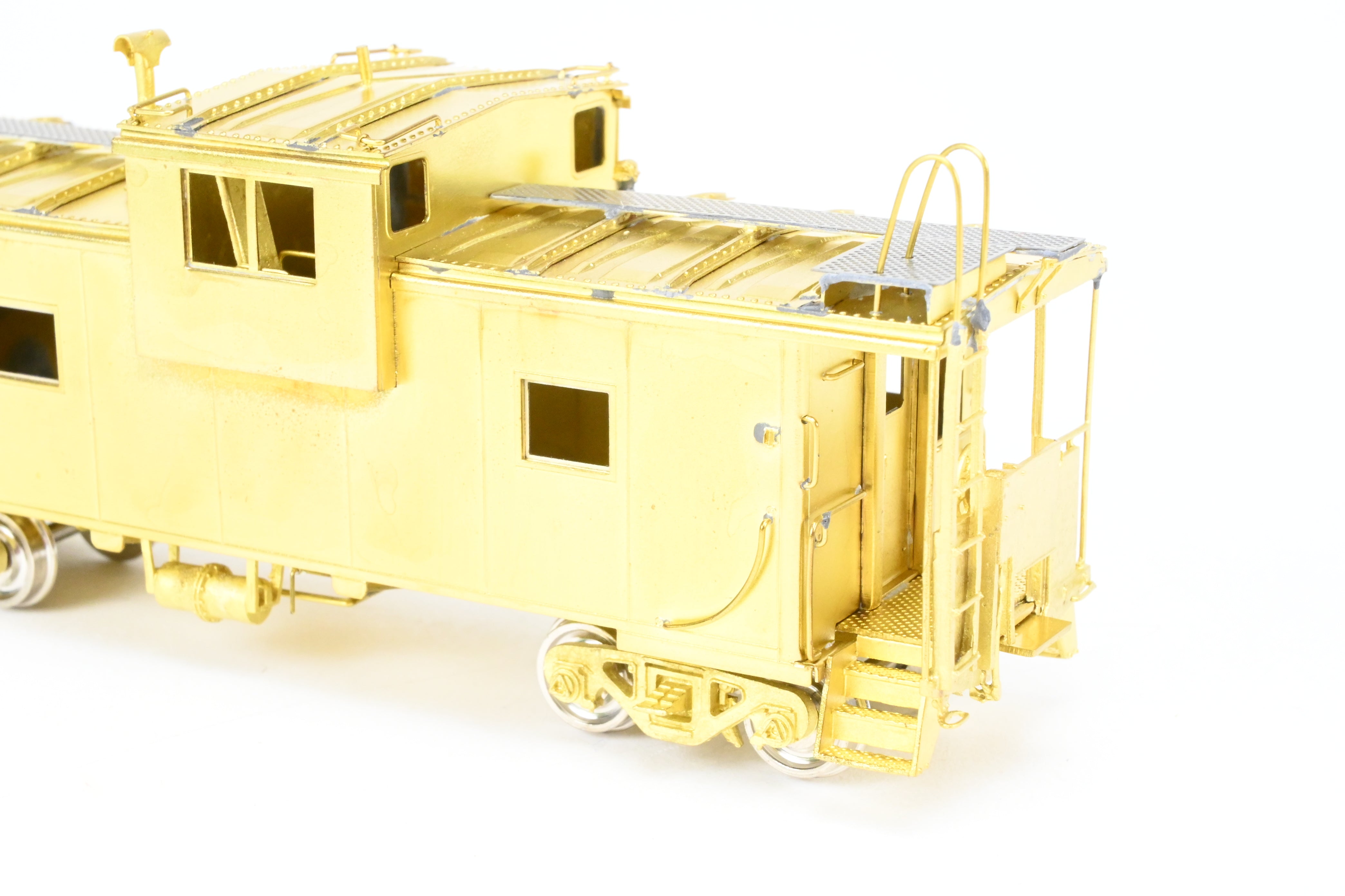 HO Scale Brass Connecting OMI - Overland Models, Inc. Spokane, Portland & Seattle International Wide Vision Caboose Model for Railroad Enthusiasts