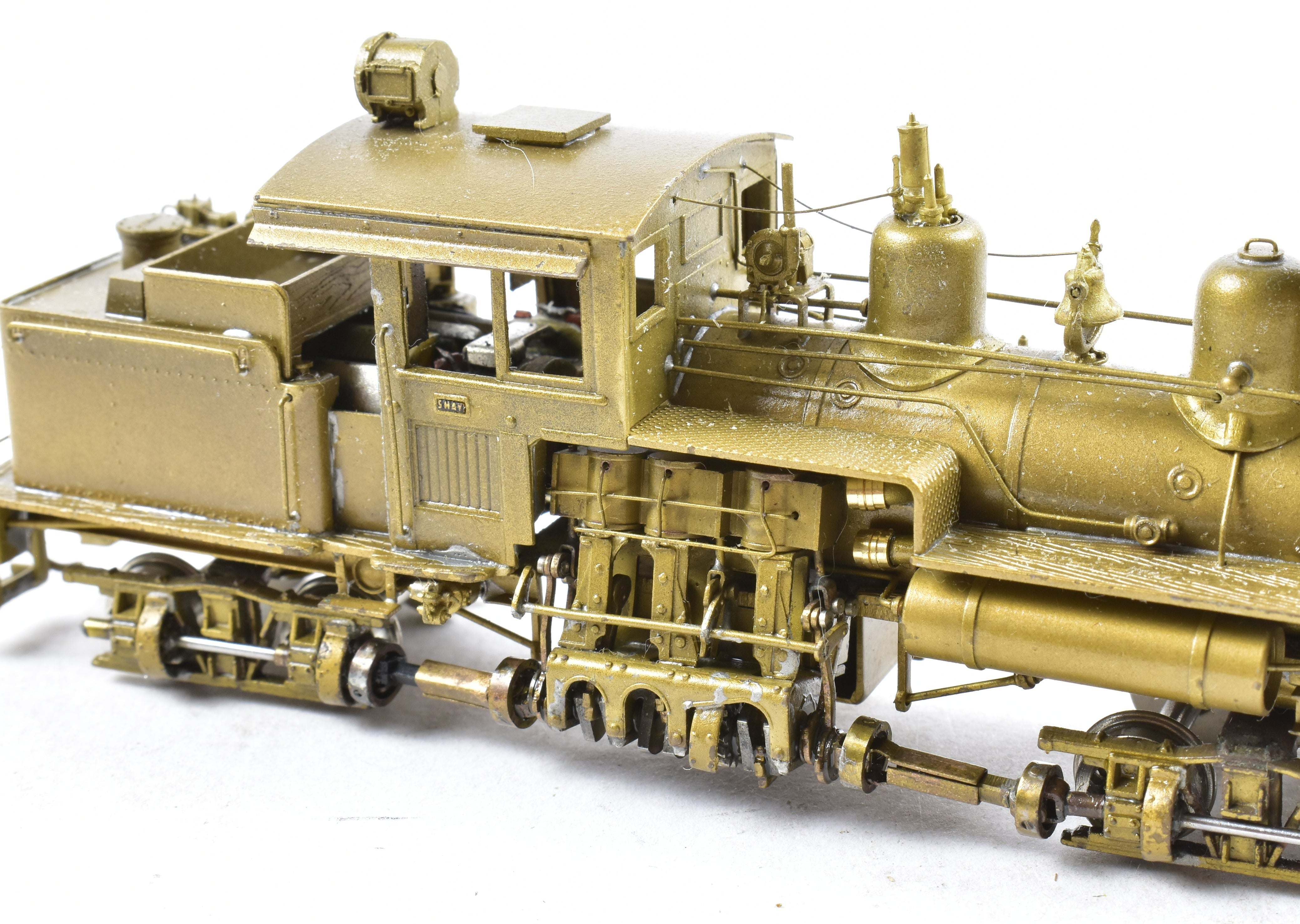 High - Quality HO Scale Brass PFM - United Hillcrest - Osbourne 2 - Truck 25 - Ton Shay Geared Locomotive Model with Damaged Box