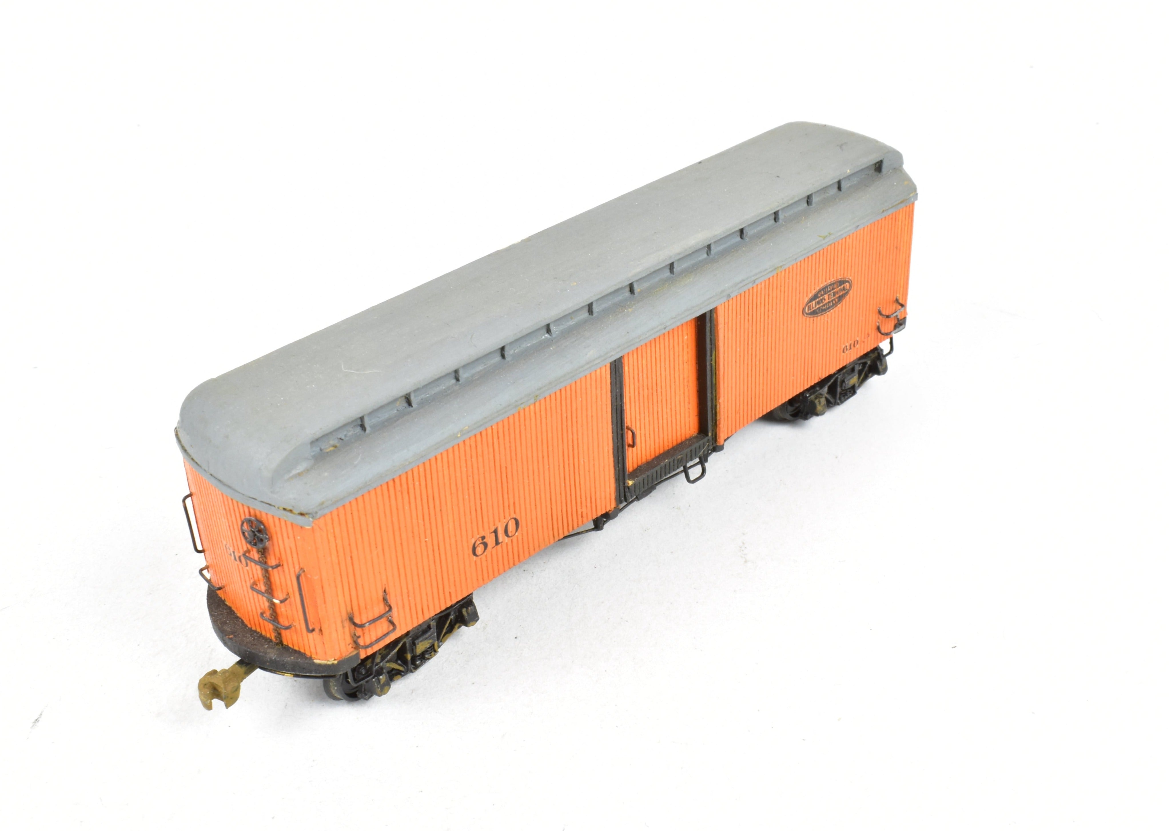 La Belle Woodworking Illinois Terminal Freight/Baggage Trailer #610, Well-Built & Painted