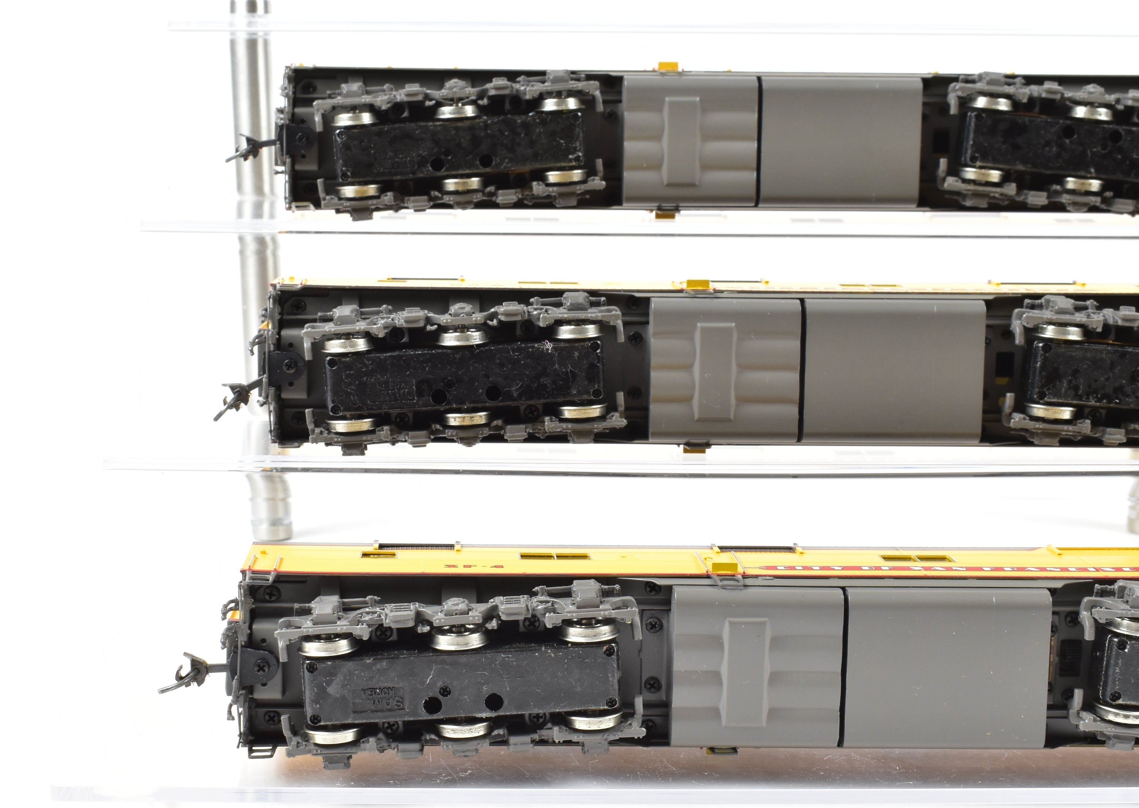 HO Scale Brass Consist of Challenger Imports Union Pacific City of San Francisco EMD E6 A/B/B Locomotive Set for Model Railroading