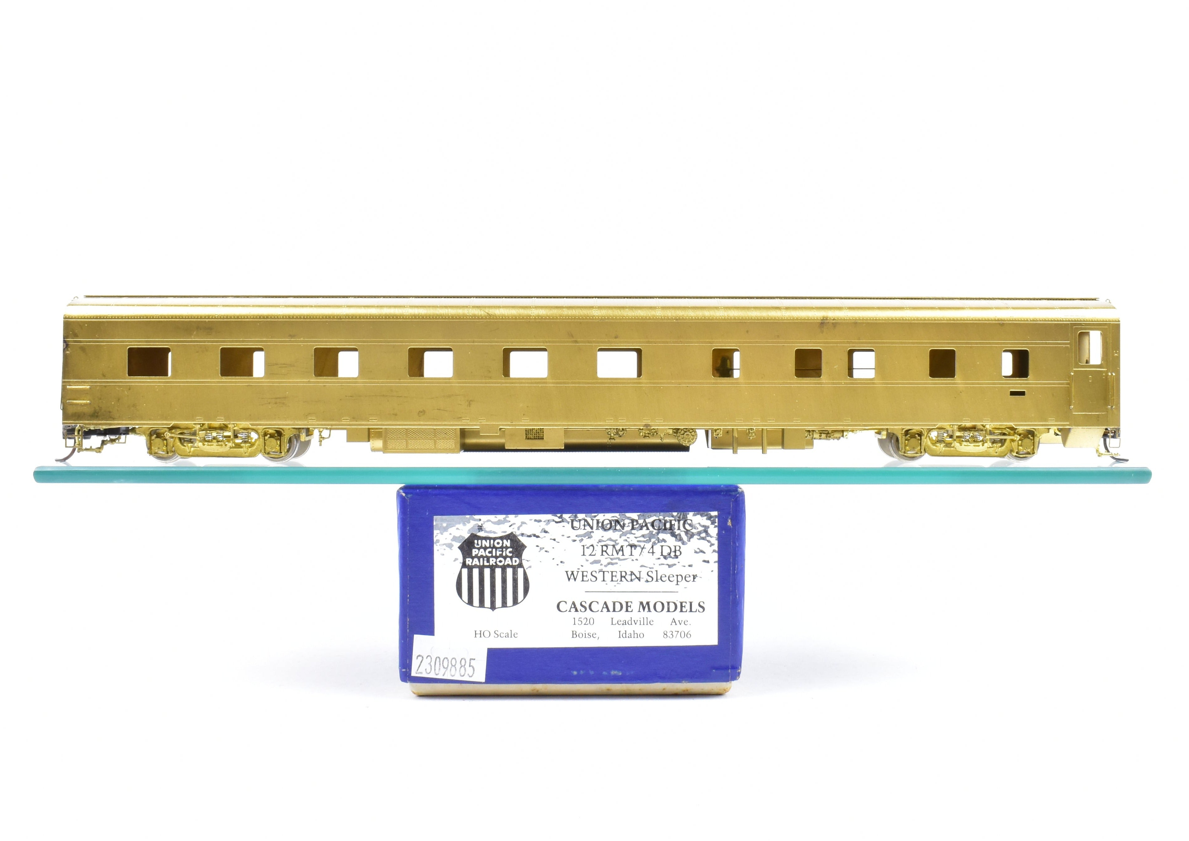 HO Scale Brass Union Pacific 12-4 Western Sleeper by Cascade Models