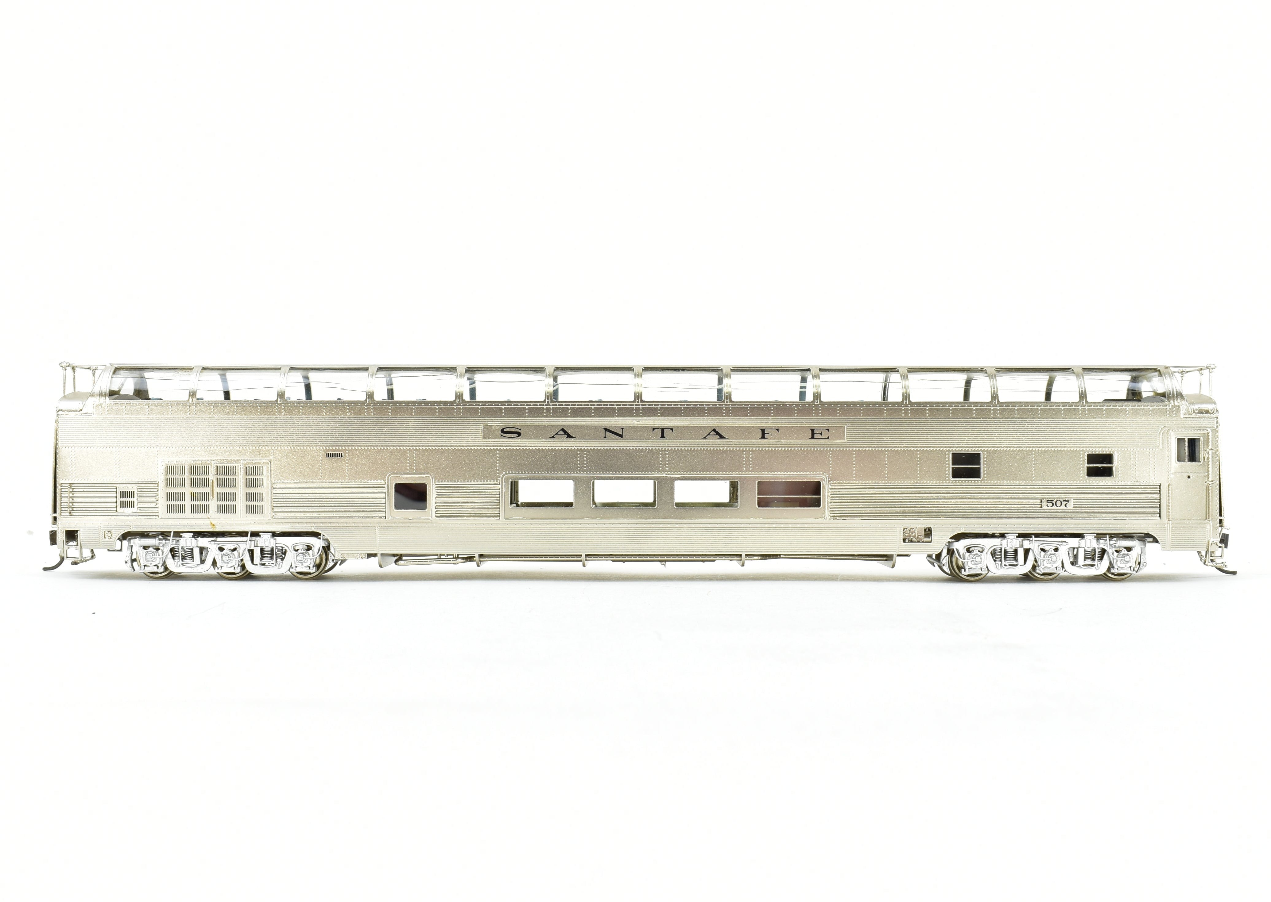 HO Scale Brass Precision Scale Co. ATSF - Santa Fe Dome Lounge Model Train Car Factory Painted #507