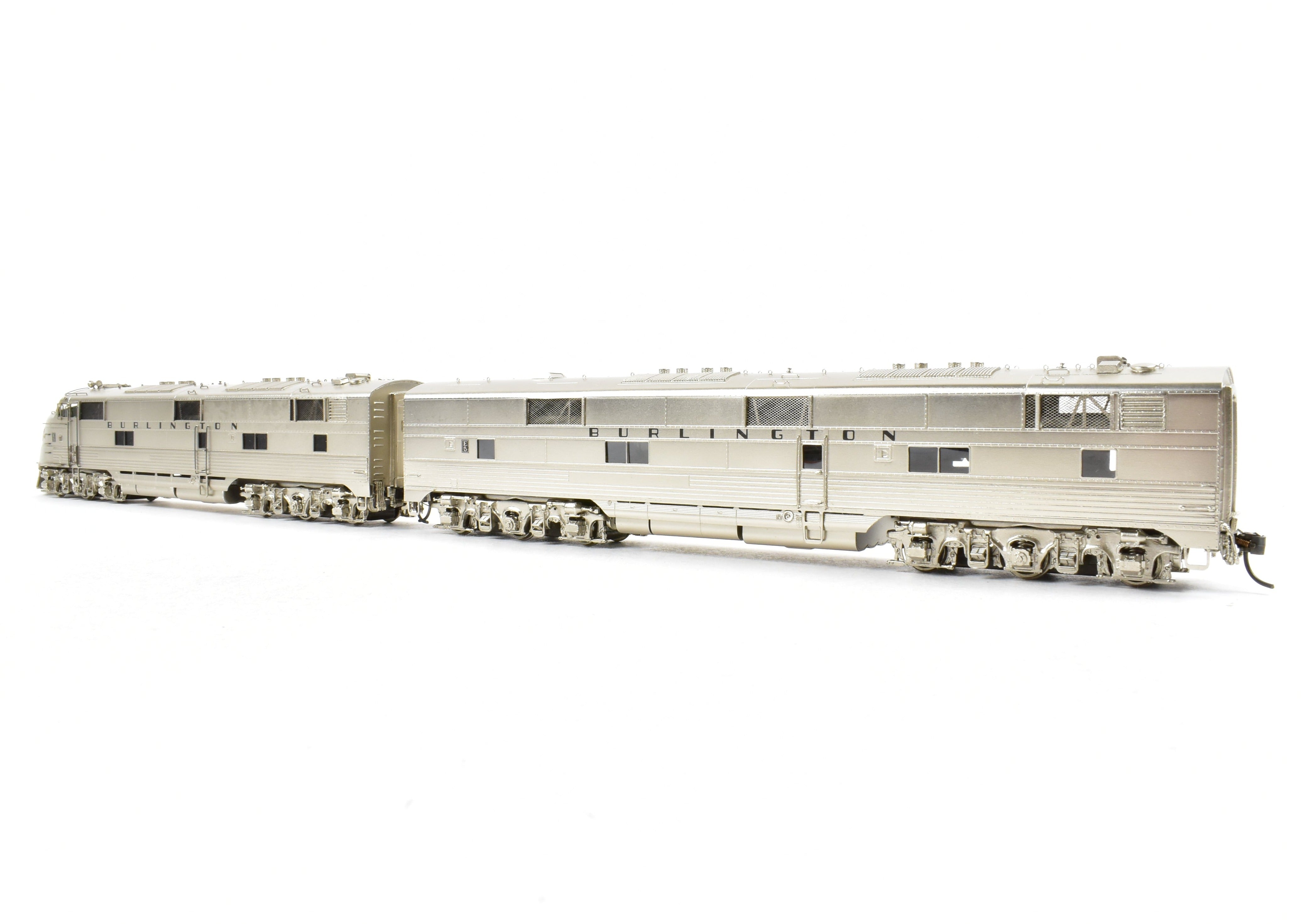 HO Scale Brass Locomotive Set - Challenger Imports CB&Q - Burlington Route EMD E5 PH - II A/B Set FP 9912A with 1960's Design Scheme