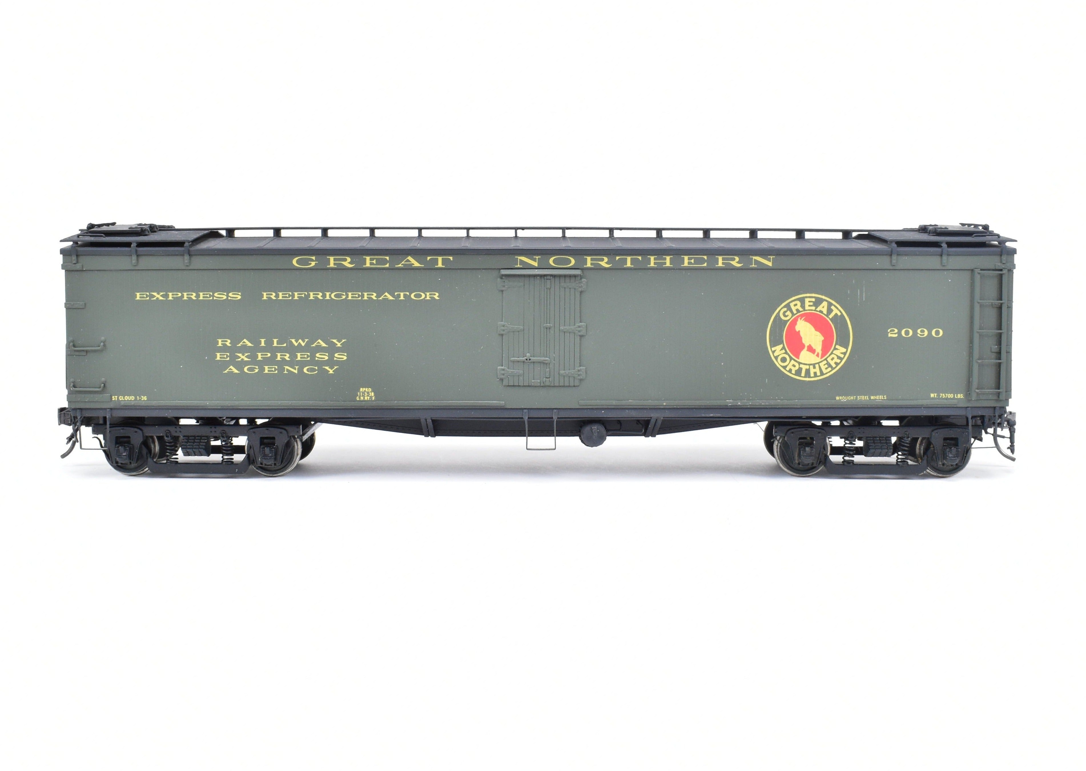 O Scale Oriental Limited Great Northern Wood Express Reefer Model Train, Brass, #2090 CP