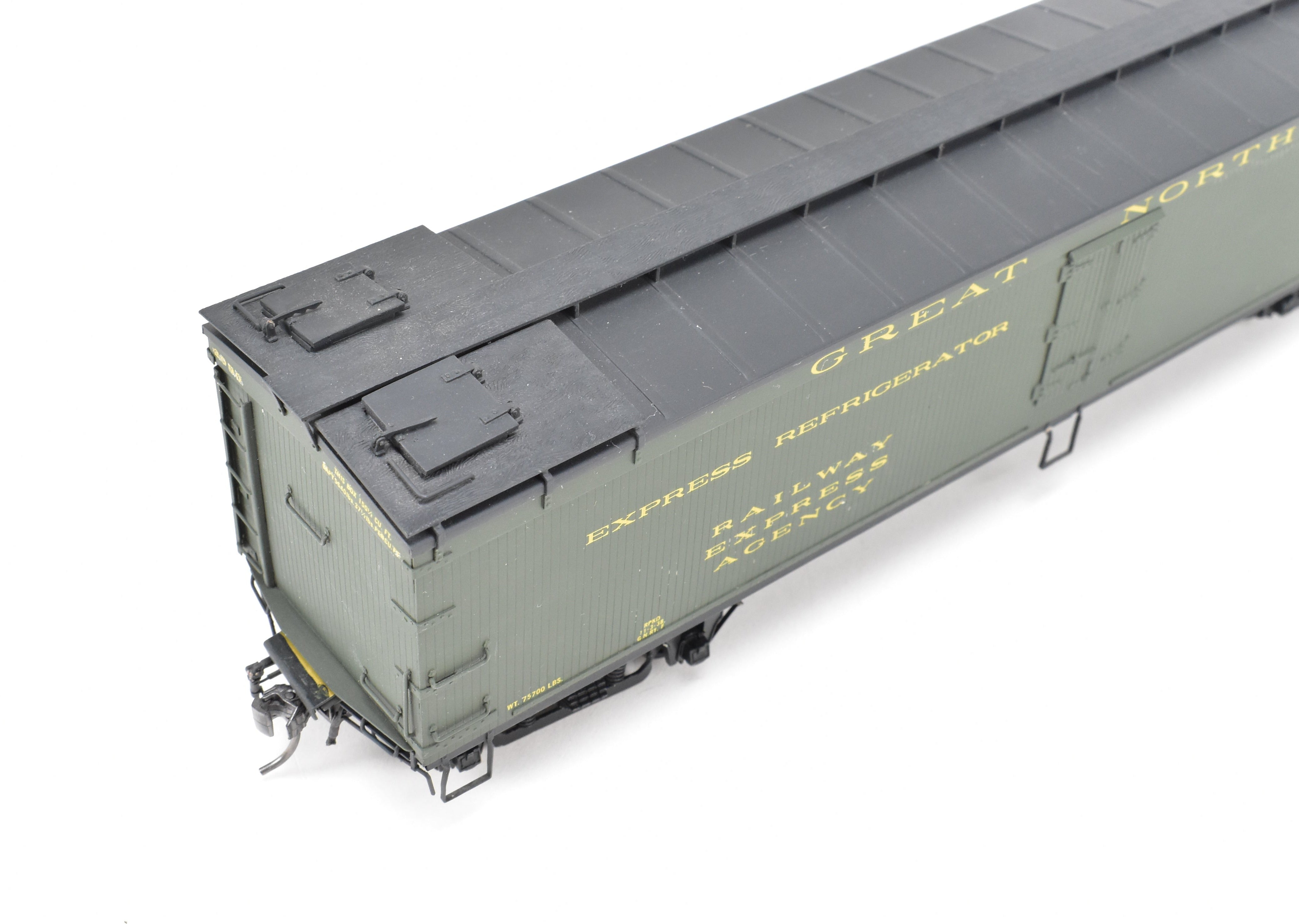 O Scale Oriental Limited Great Northern Wood Express Reefer Model Train, Brass, #2090 CP