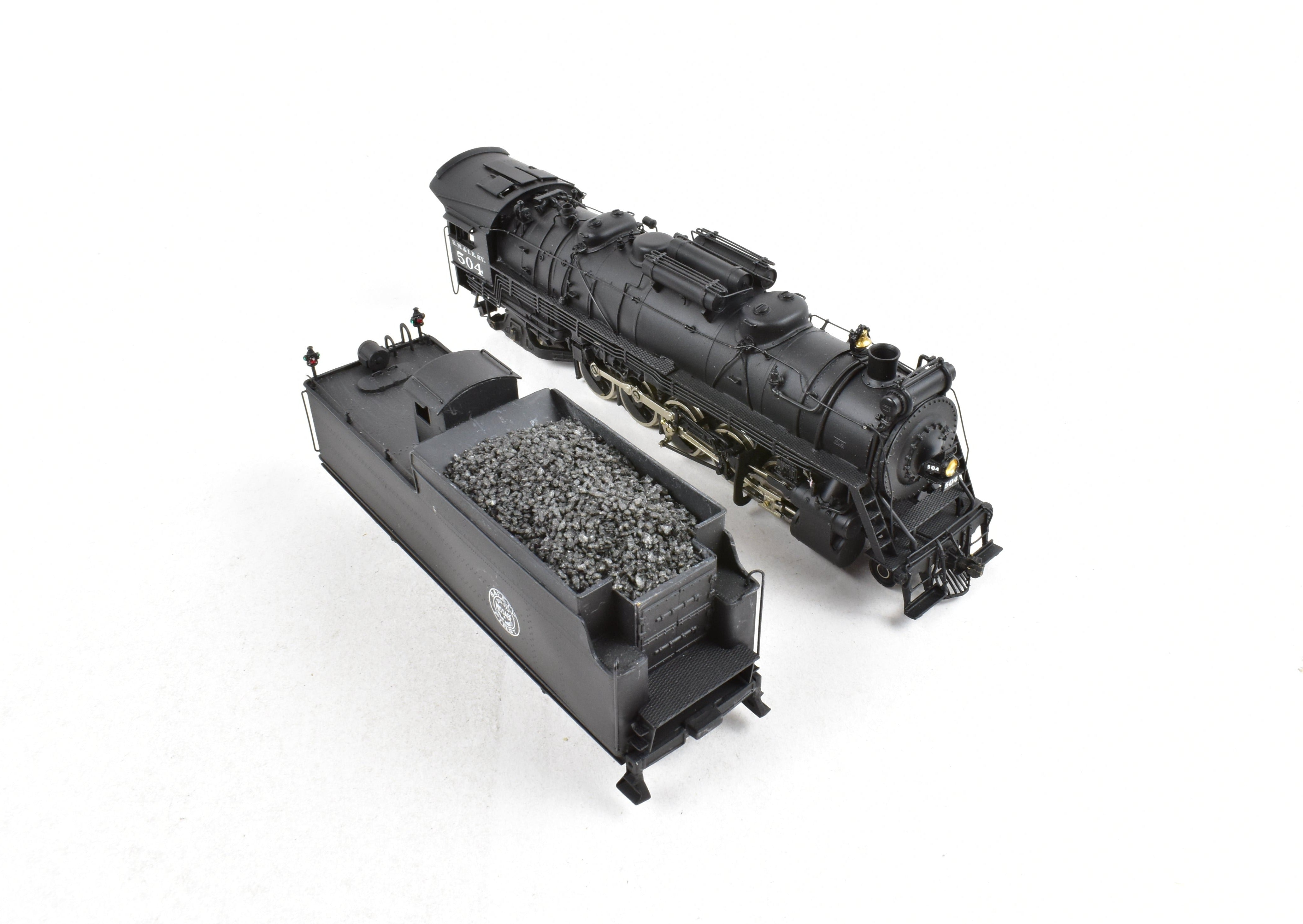 HO Brass Key Imports DM&IR 2-10-2 Santa Fe Class E Custom Painted Locomotive No. 504