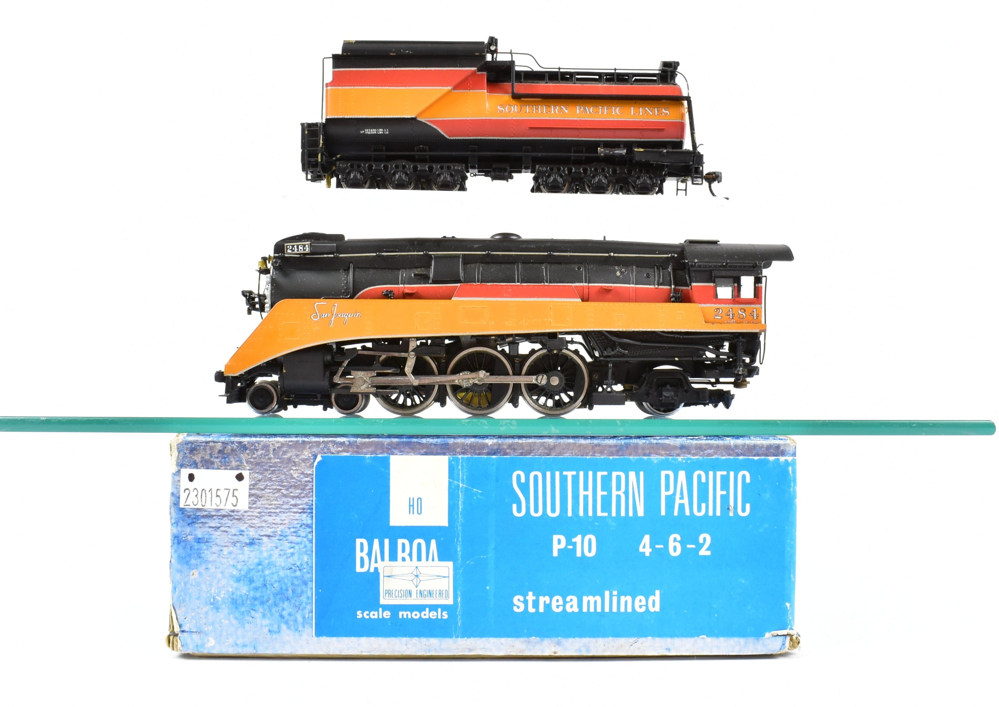 HO Scale Brass Balboa SP - Southern Pacific P10 4-6-2 Streamlined Custom Painted with Can Motor