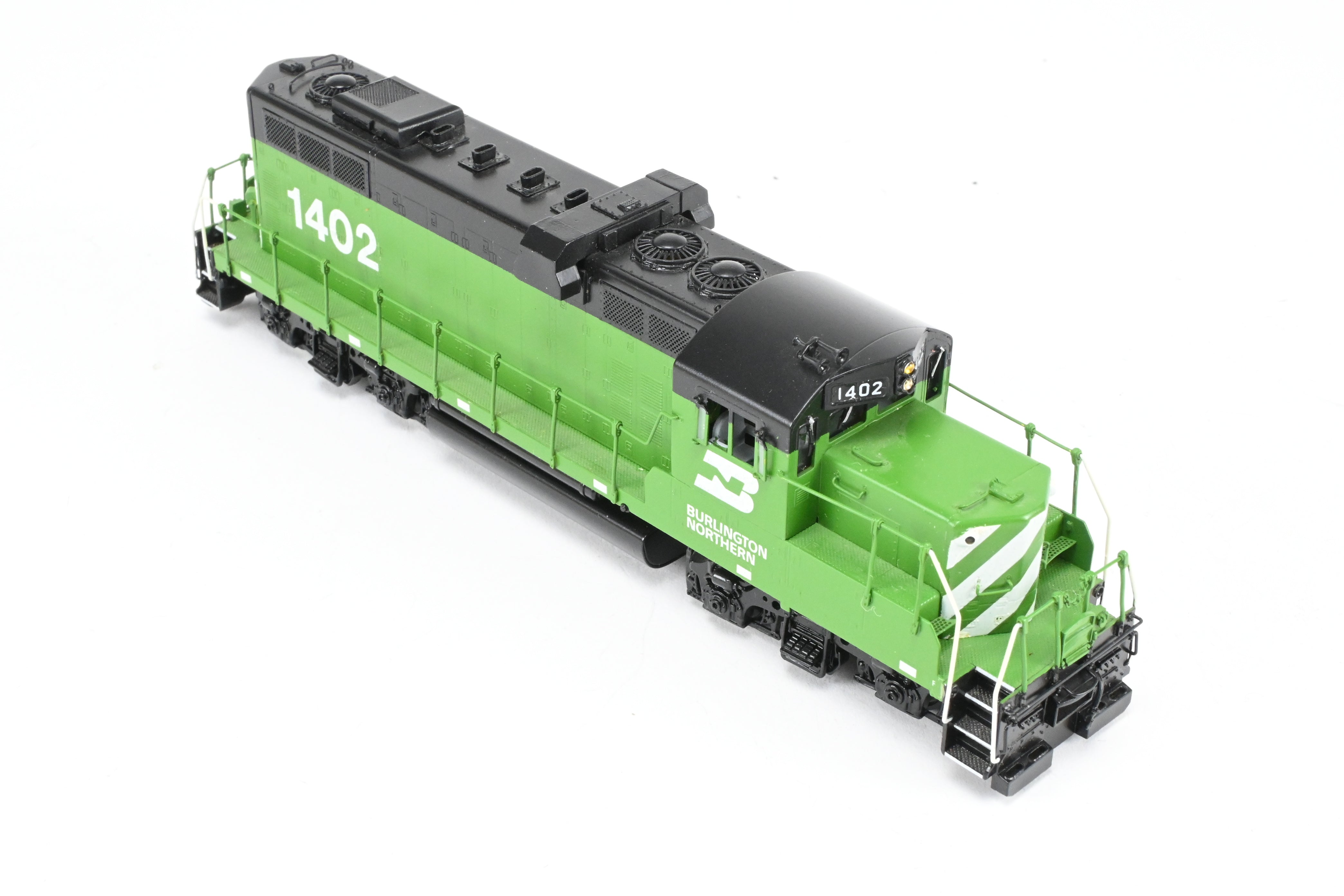 HO Scale Brass Model Train - Oriental Limited BN - Burlington Northern EMD GP - 7 Chop Nose Locomotive with Custom Painting and Numbering CP #1402