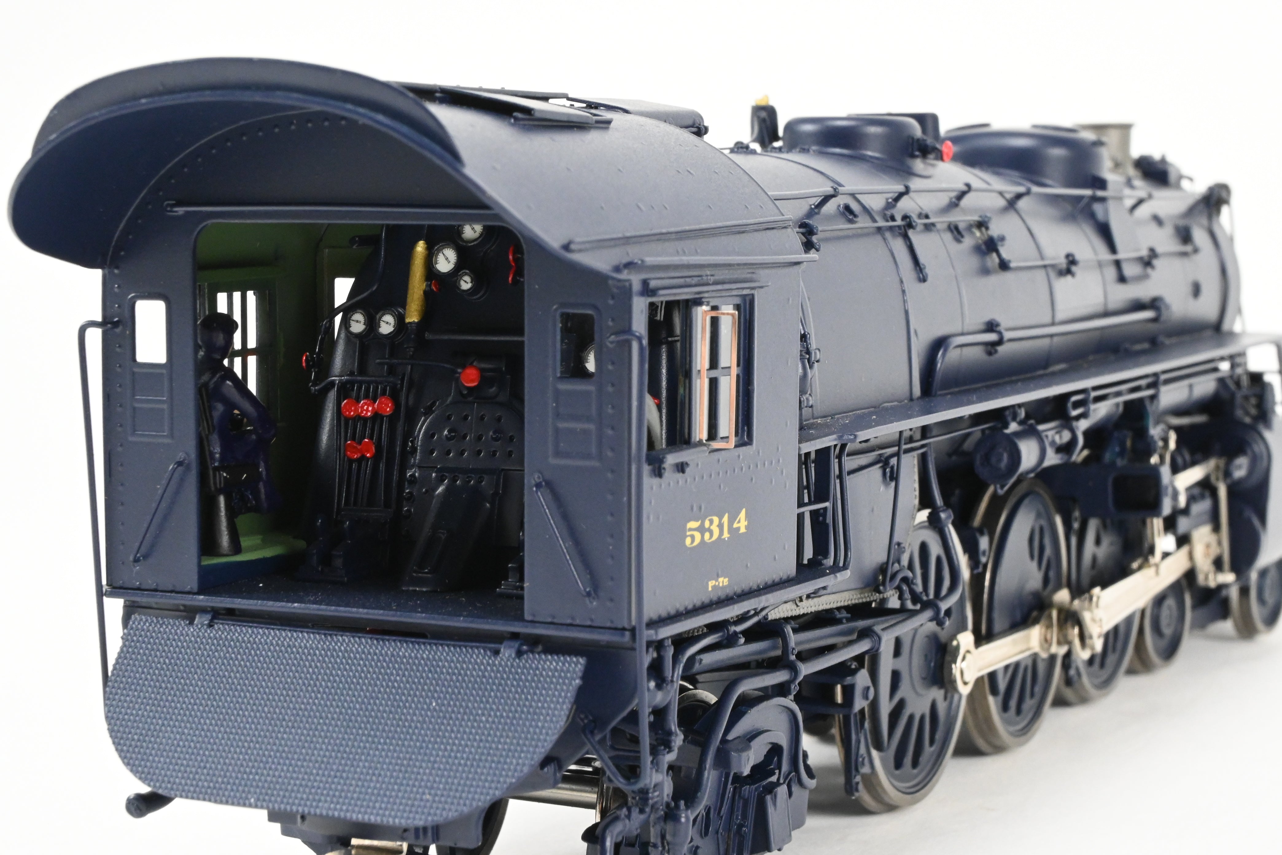 O Scale Brass Model Train - Sunset Models Third Rail B&O - Baltimore and Ohio P-7e 4-6-2 FP Locomotive in B&O Blue #5314, 2-Rail Version with Some Minor Issues