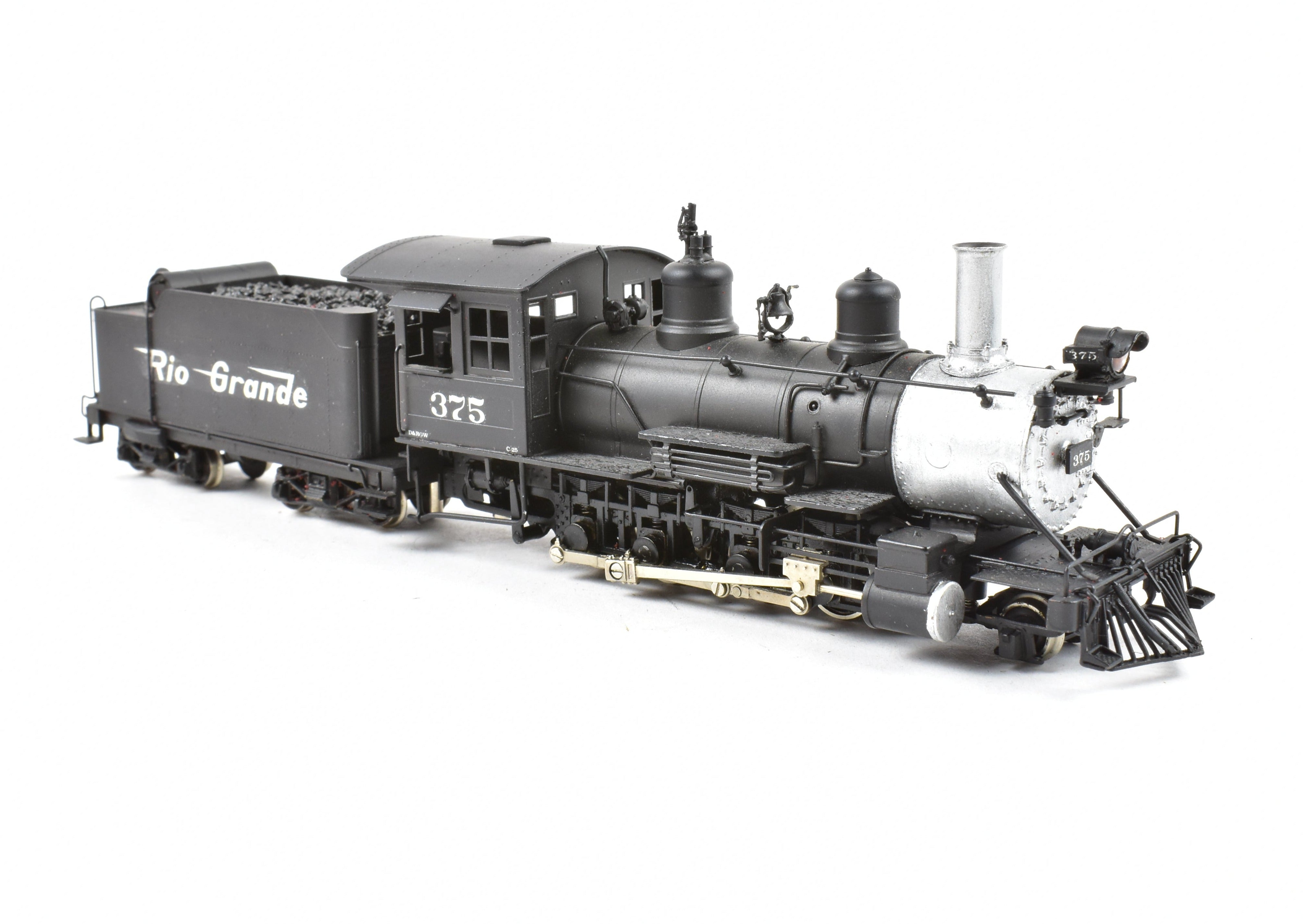 HOn3 Scale Brass Model Train - Westside Model Co. D&RGW (Denver & Rio Grande Western) C - 25 2 - 8 - 0 #375 with Custom Painted Finish