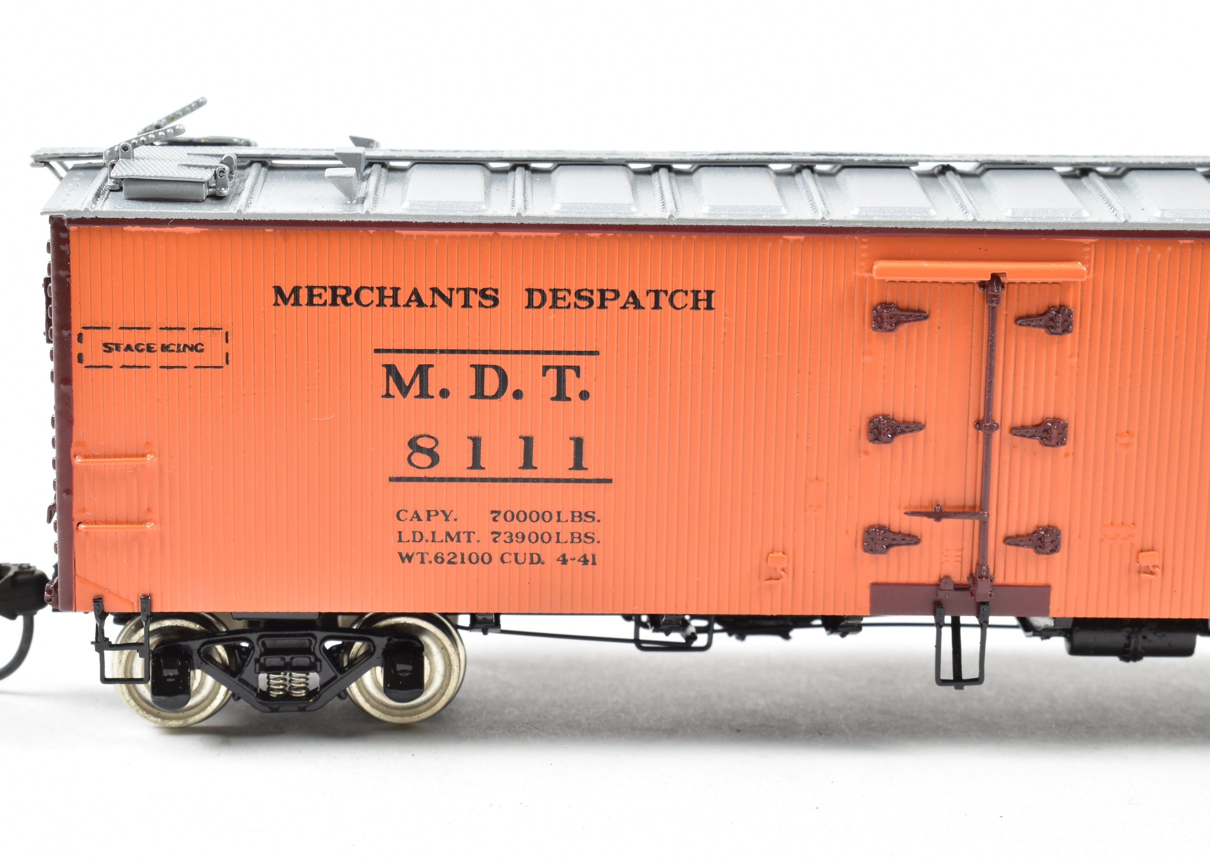 HO Scale Brass Merchants Despatch Composite Refrigerator Car Model by Overland Models, Inc. (OMI) with Various Road Designs and Part Number OMI - 3249.1