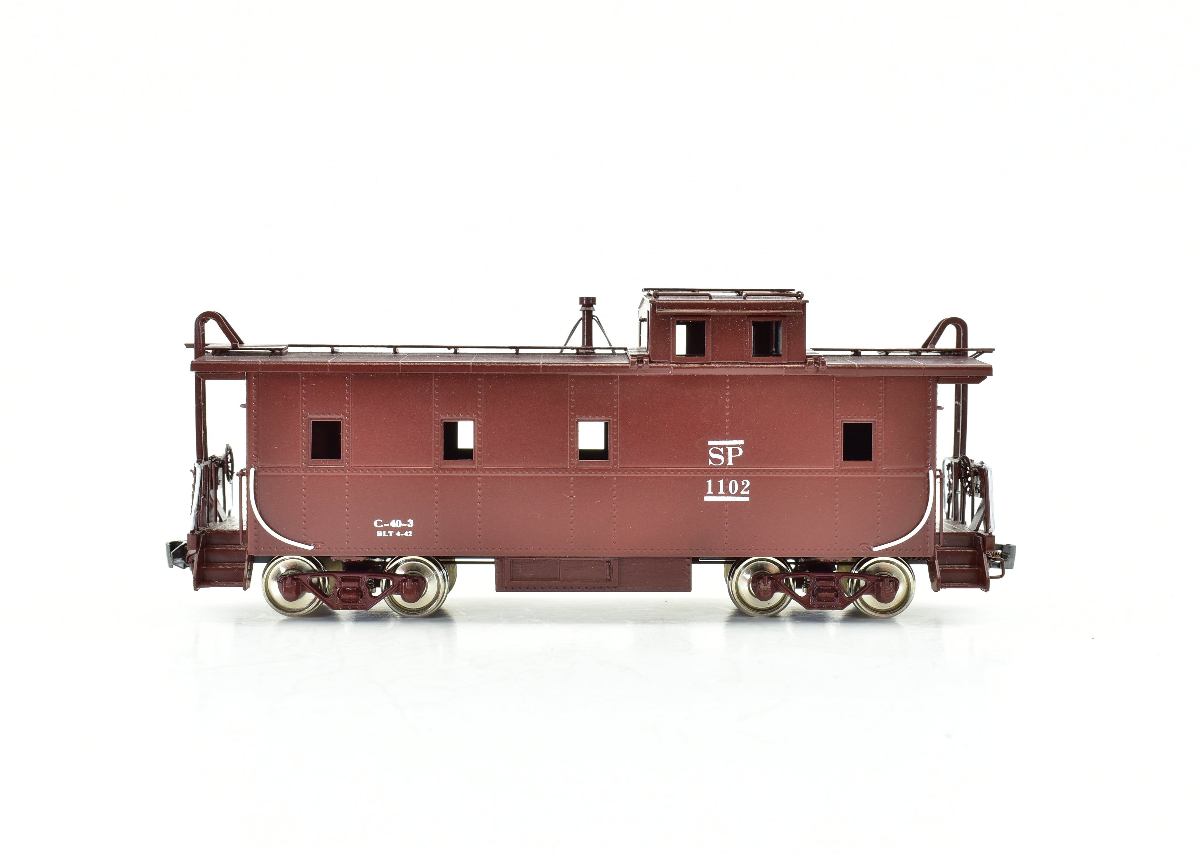 HO Scale Brass Precision Scale Co. Model of Southern Pacific C - 40 - 3 Steel Cupola Caboose with FP Design