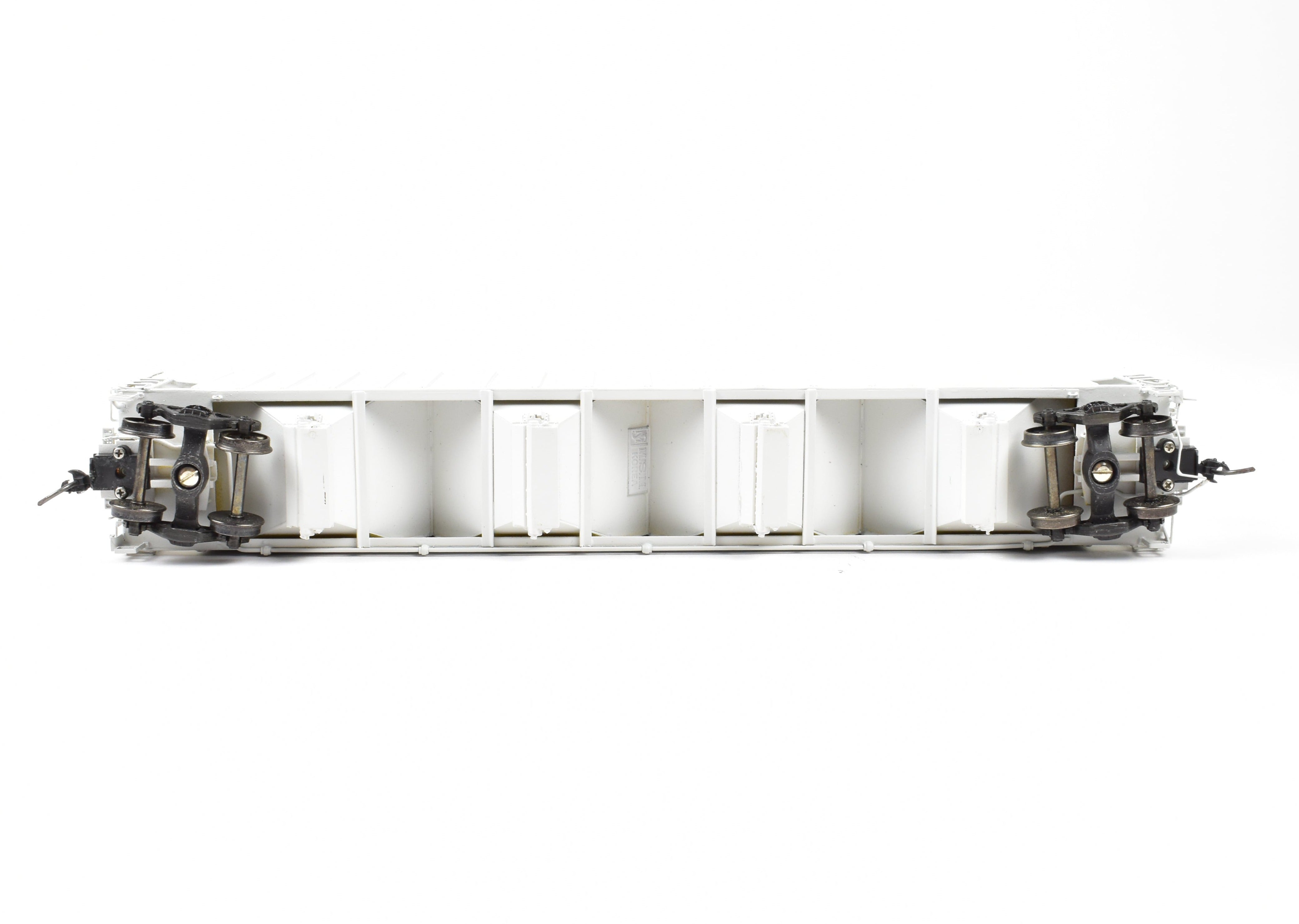 HO Scale Brass Pullman Covered Hopper Model by OMI - Overland Models, Inc. with 5820 Cubic Ft. and Partial Paint Finish for Various Roads
