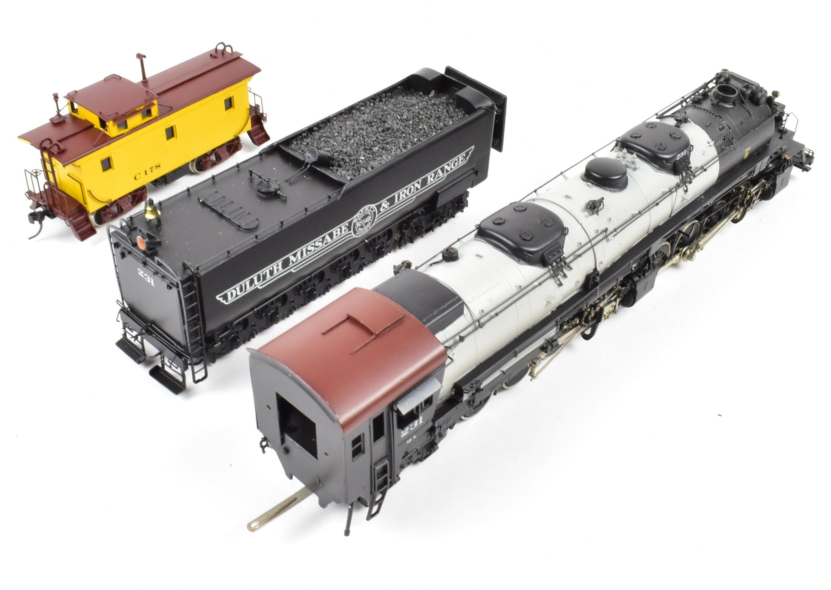 HO Scale Brass Model Train Set by Westside Model Co. - DM&IR Duluth, Missabe, & Iron Range 2-8-8-4 Yellowstone M-4 Locomotive with Caboose C/P