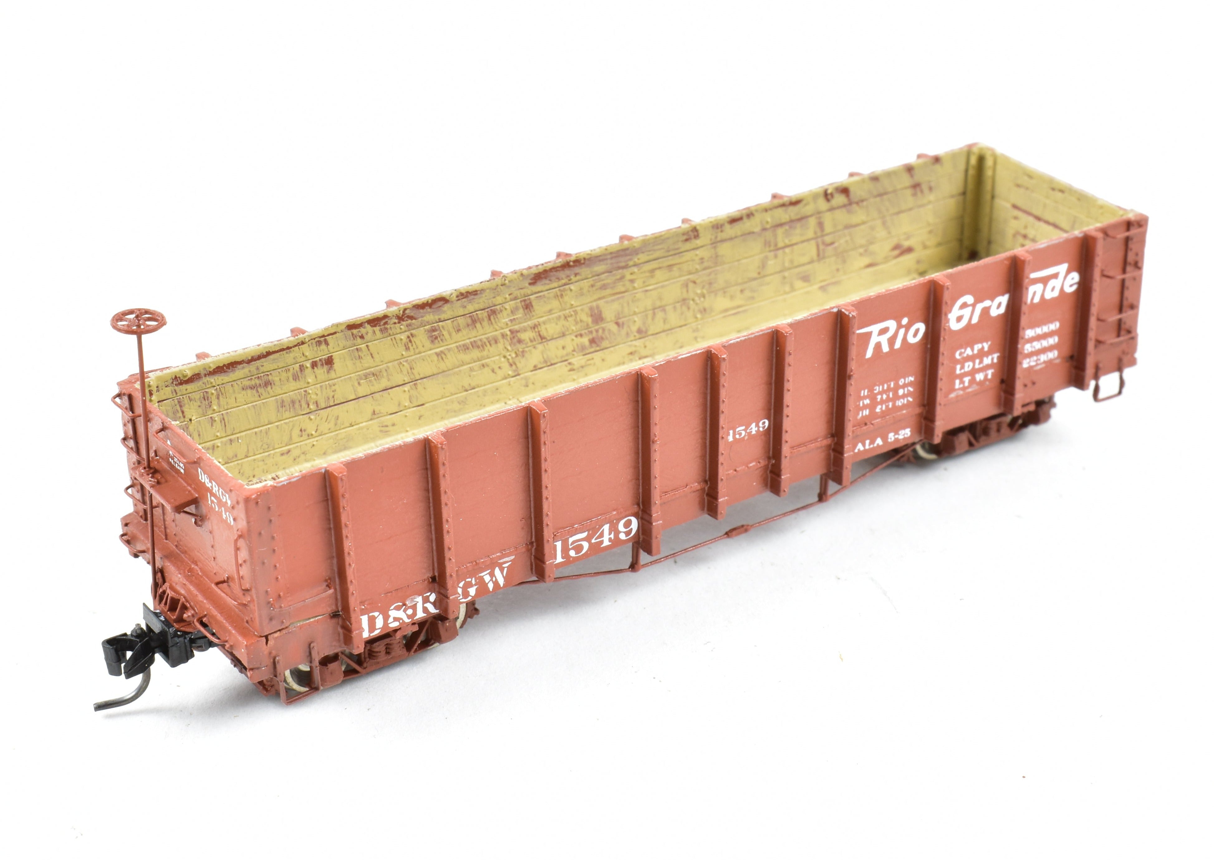 1940s D&RGW Denver & Rio Grande Western Custom-Built HOn3 Gondola #1549 by Leadville Supply