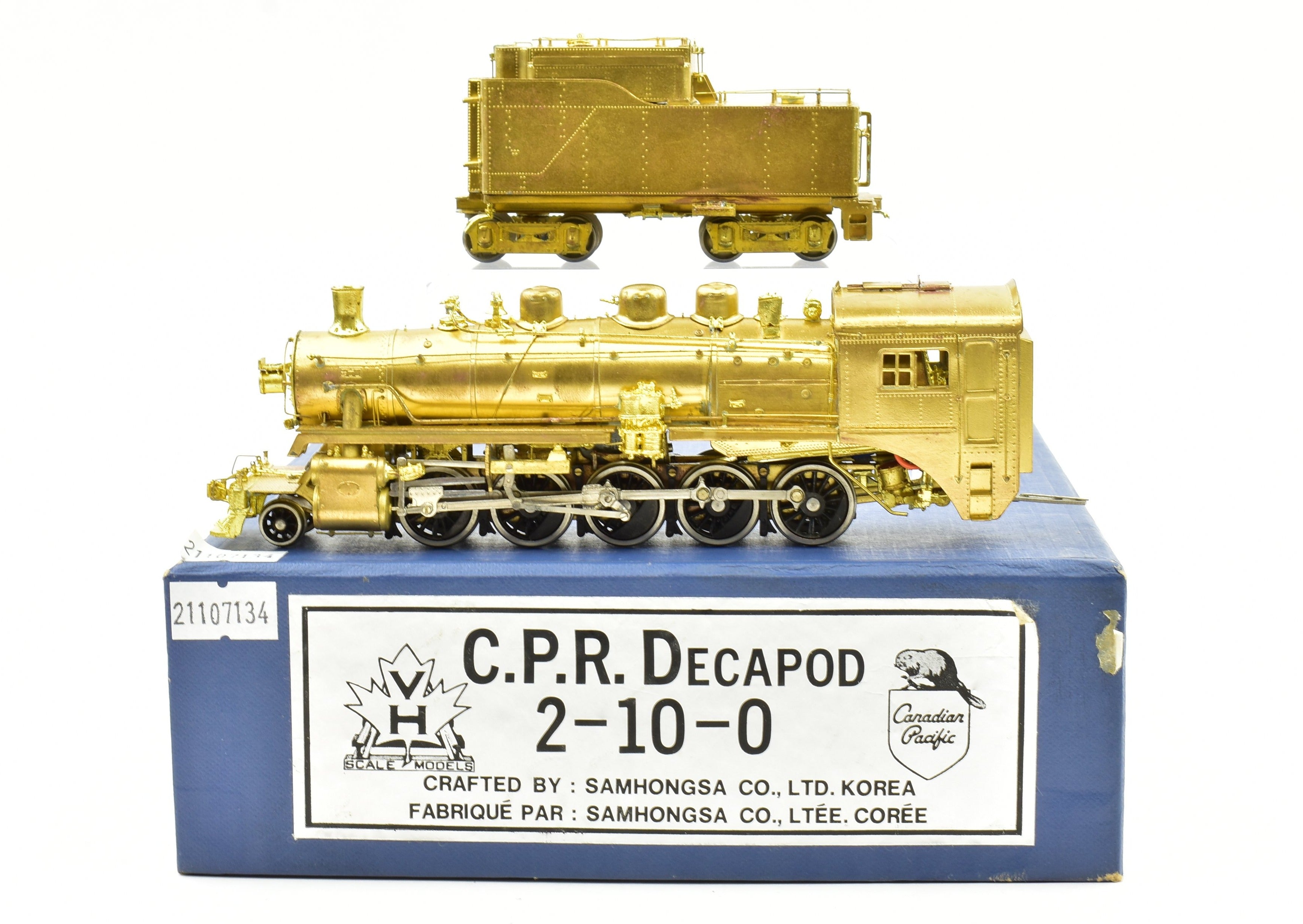 HO Scale Brass Van Hobbies Canadian Pacific Railway 2-10-0 Decapod Model