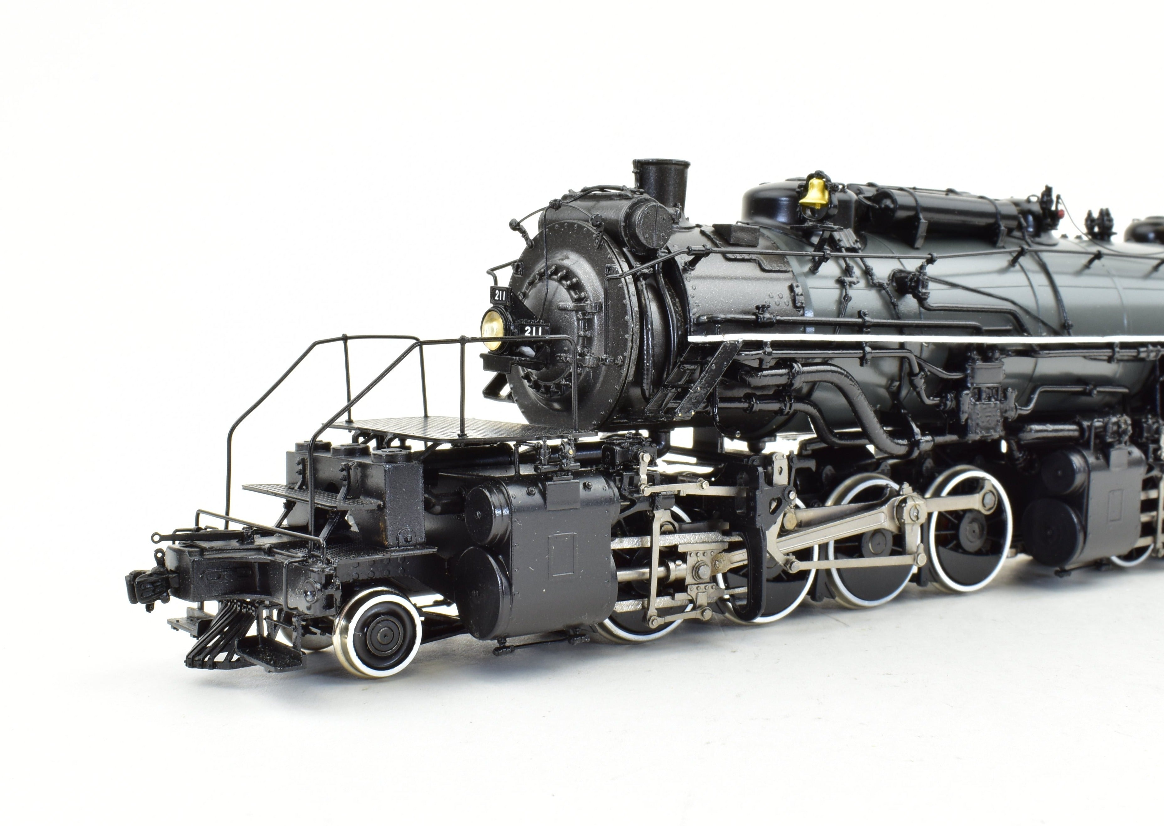 HO Scale Brass Steam Locomotive - Division Point (DVP) Duluth Missabe & Iron Range Class M - 2s 2 - 8 - 8 - 2 #211 with Grey Boiler Scheme and Factory Painted Finish