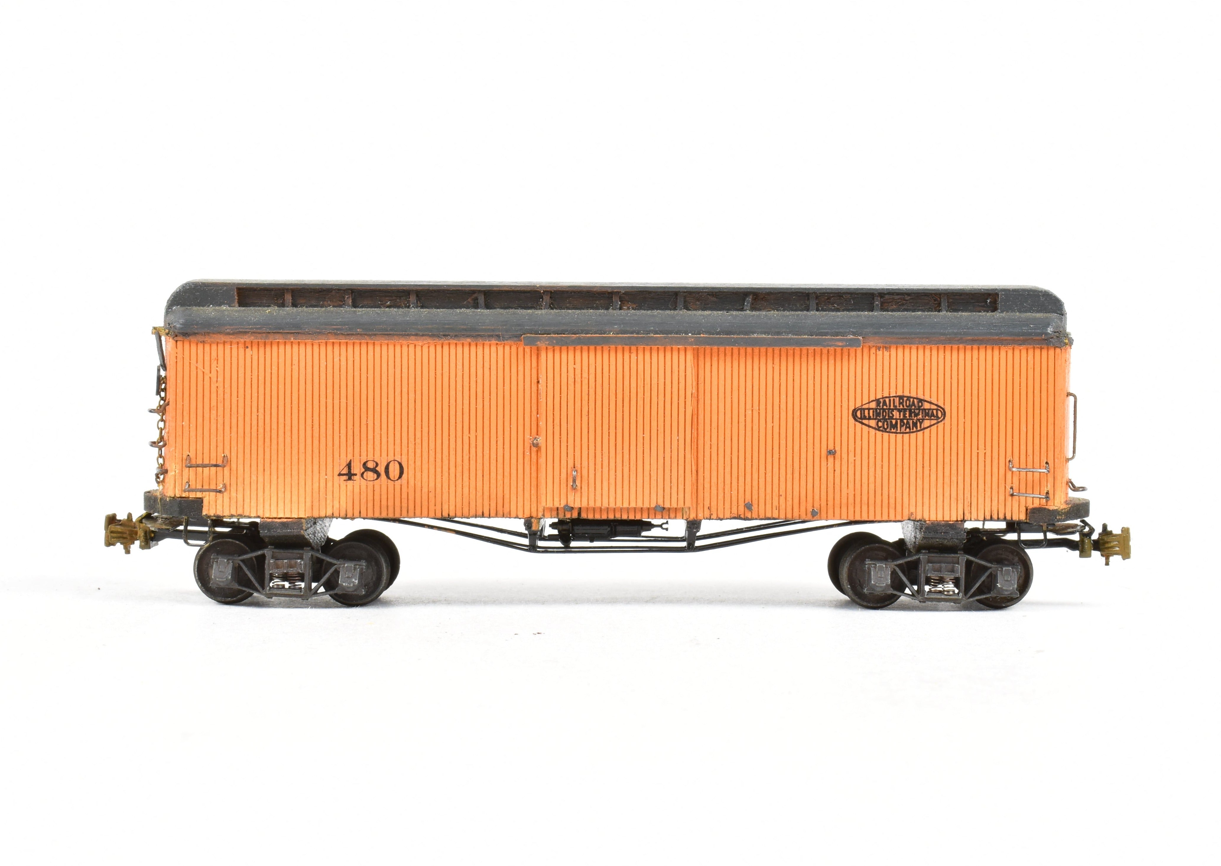 La Belle Woodworking Illinois Terminal Freight/Baggage Trailer #480, Well-Built & Painted