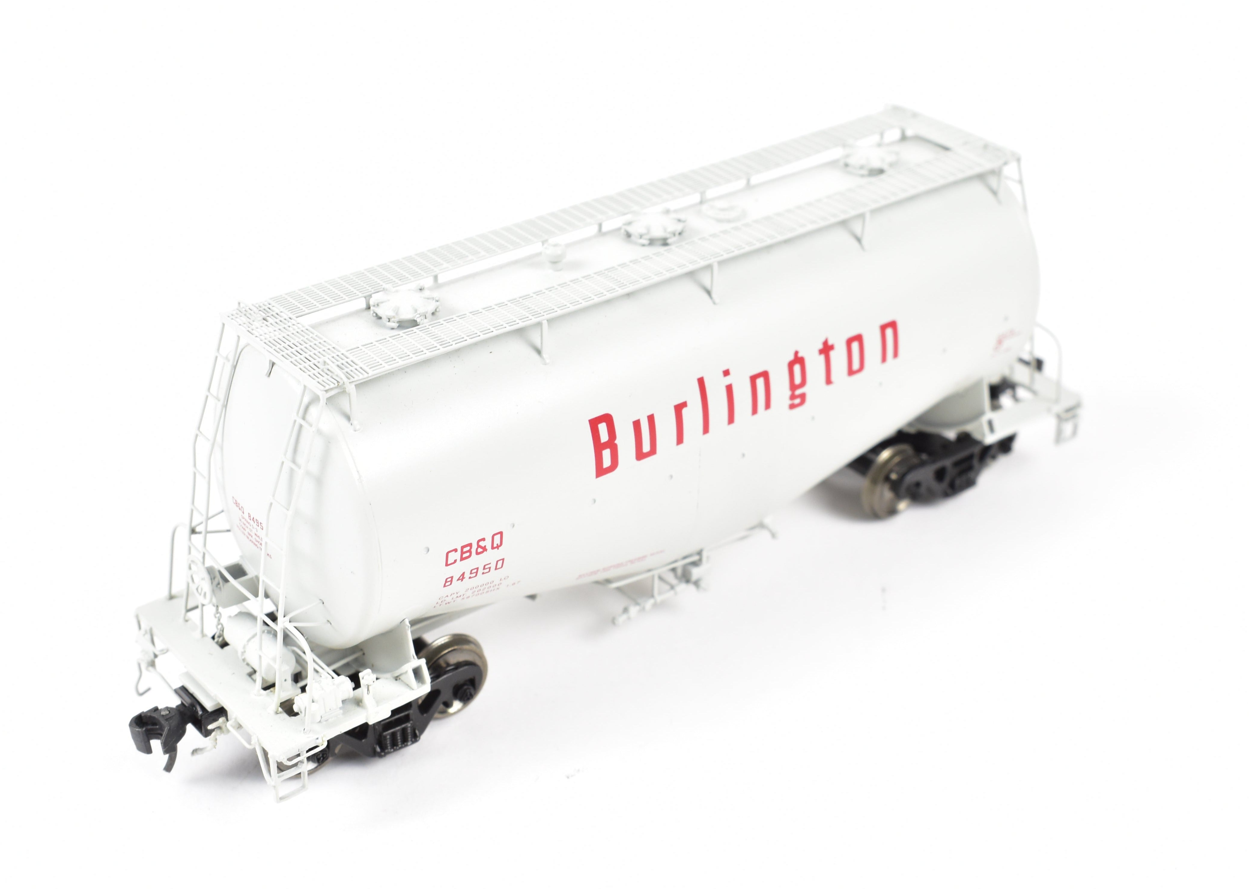 High - Quality HO Scale Brass Construction CON Railway Classics CB&Q - Burlington Route GATX Pressure Slide Whale Belly Cement Hopper Model FP CB&Q 84950