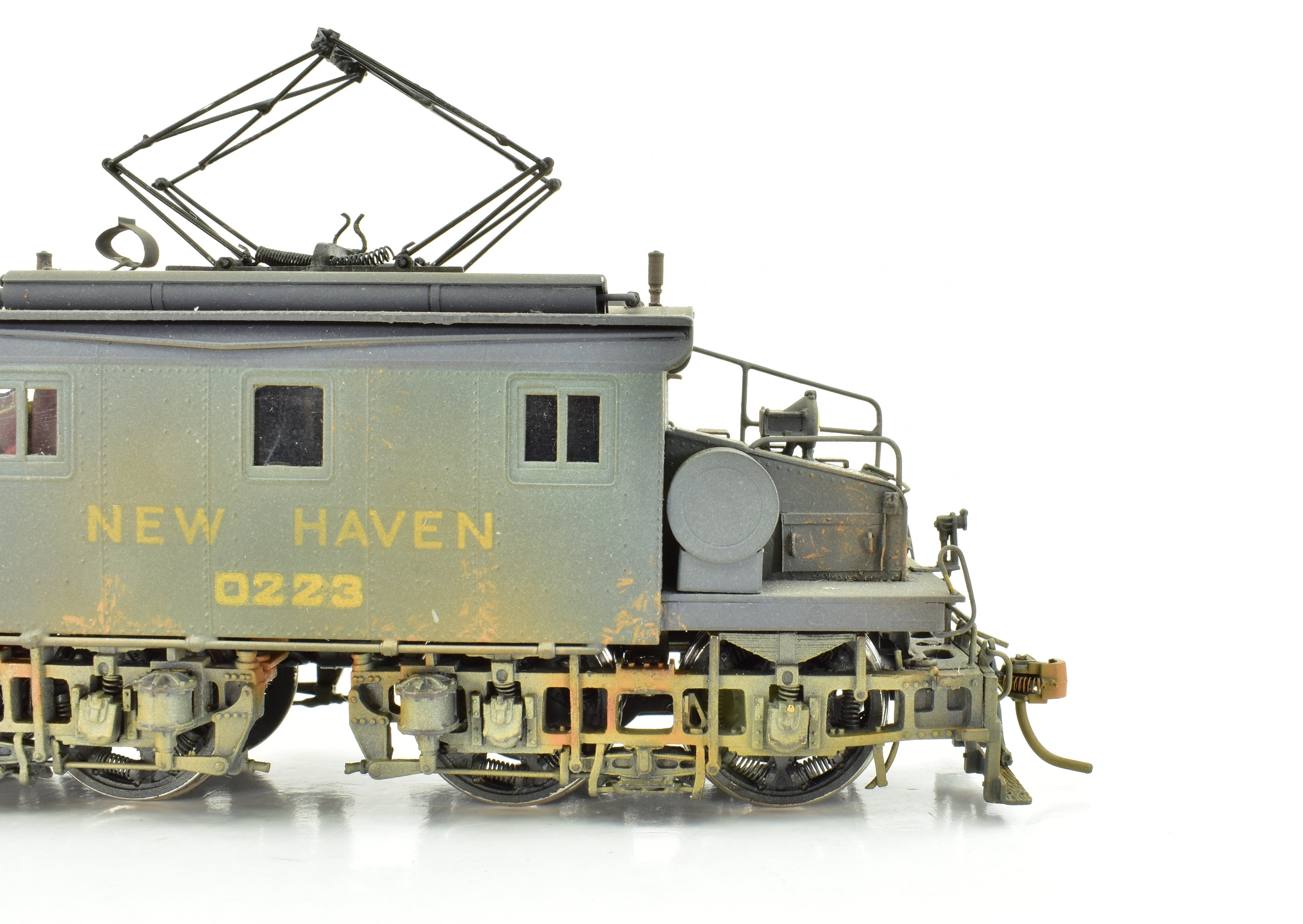 HO Scale Brass OMI - Overland Models Inc. New Haven EY - 2 Electric Switcher Model Locomotive Custom Painted with Unique Weathering 0223