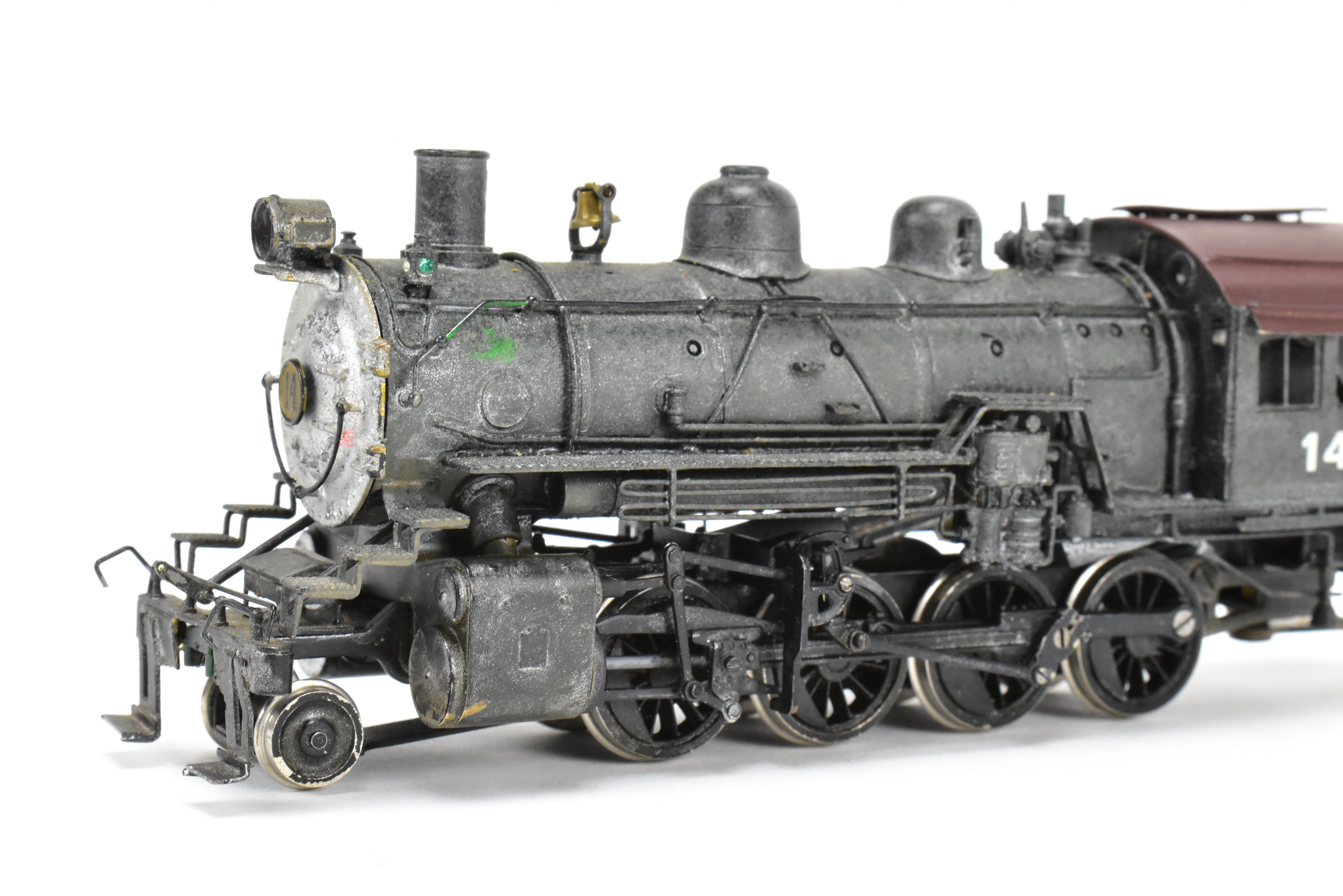 High - Quality HO Scale Brass Pacific Fast Mail Model Train - United ATSF - Santa Fe 2 - 8 - 0 Consolidation Pacific Fast Mail in Private Road Red Island #14, Sold As - Is Condition