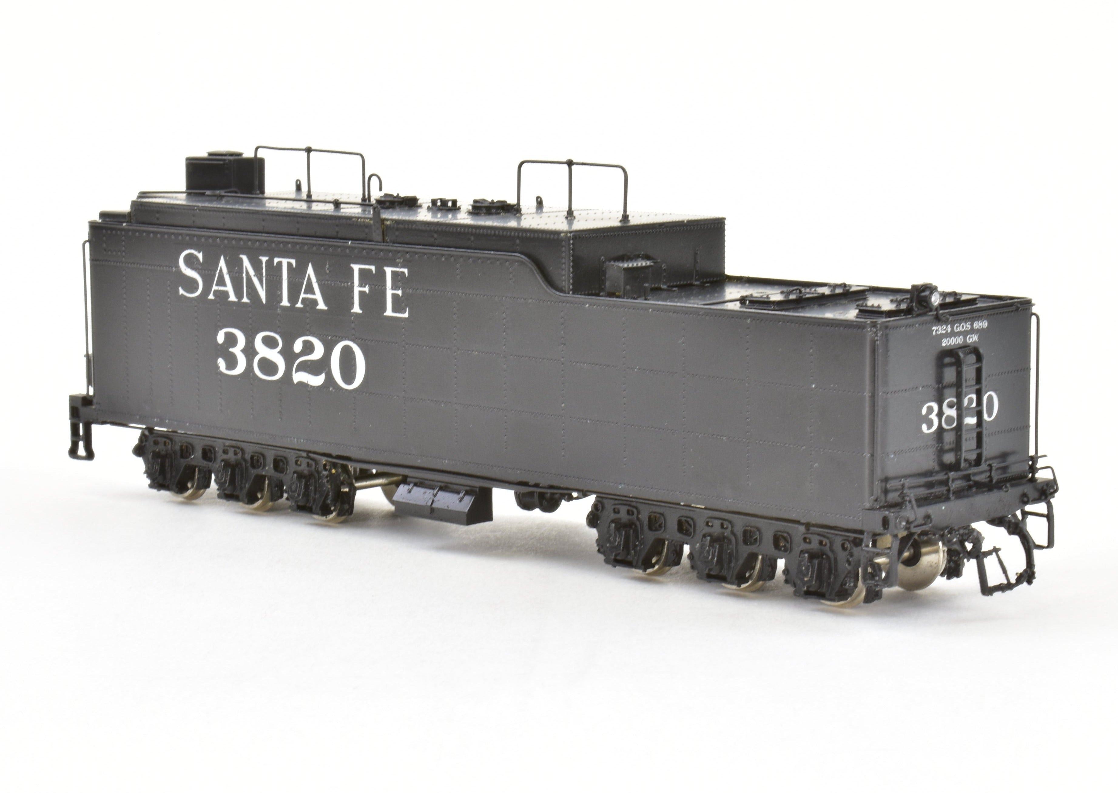 High - Quality HO Scale Brass Model Train Key Imports ATSF - Santa Fe 2 - 10 - 2 No. 3820 Factory - Painted CS - 52 for Model Railroading Enthusiasts