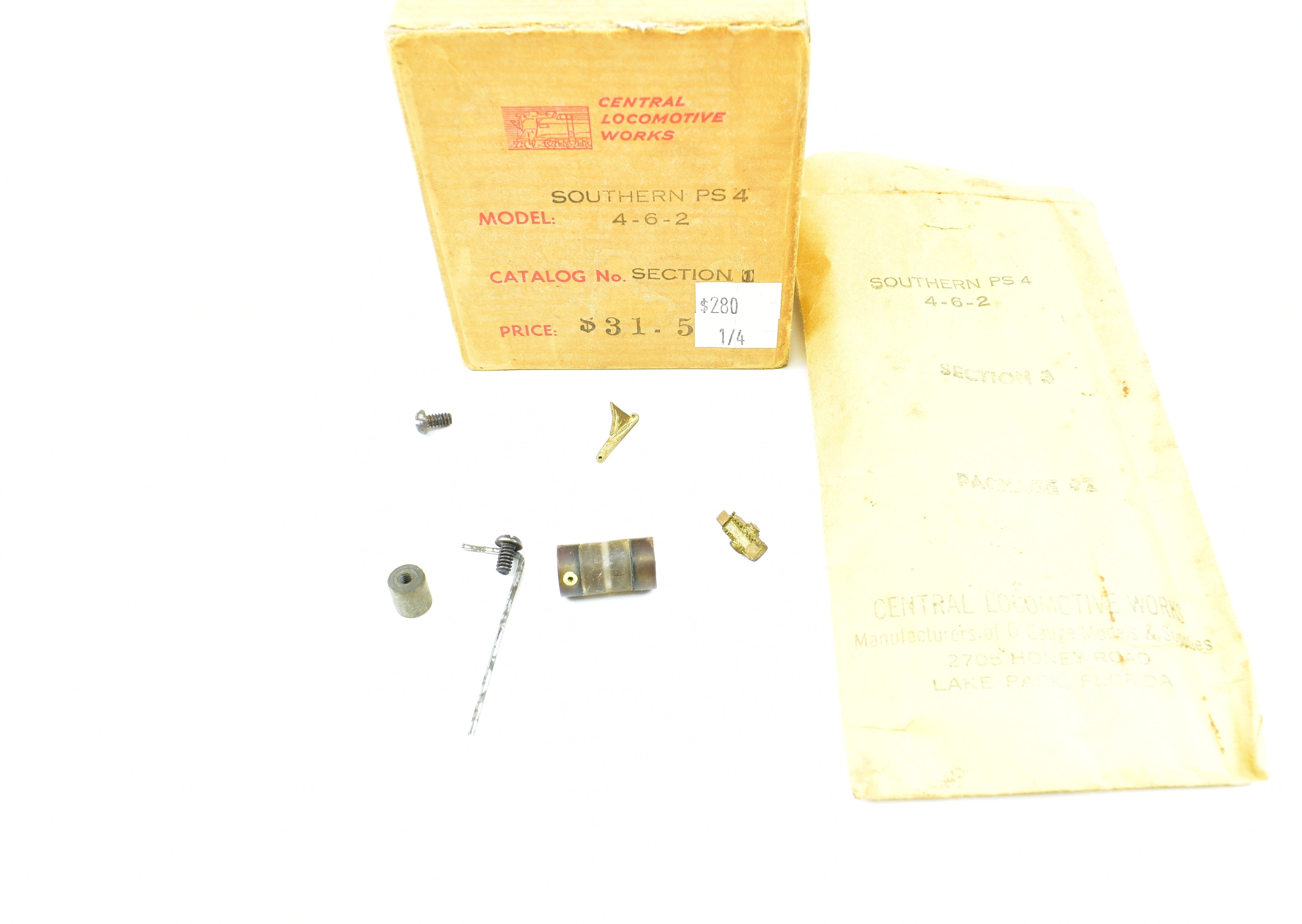 O Scale Brass Central Locomotive Works SOU Southern Railway PS - 4 4 - 6 - 2 Pacific Started Kit