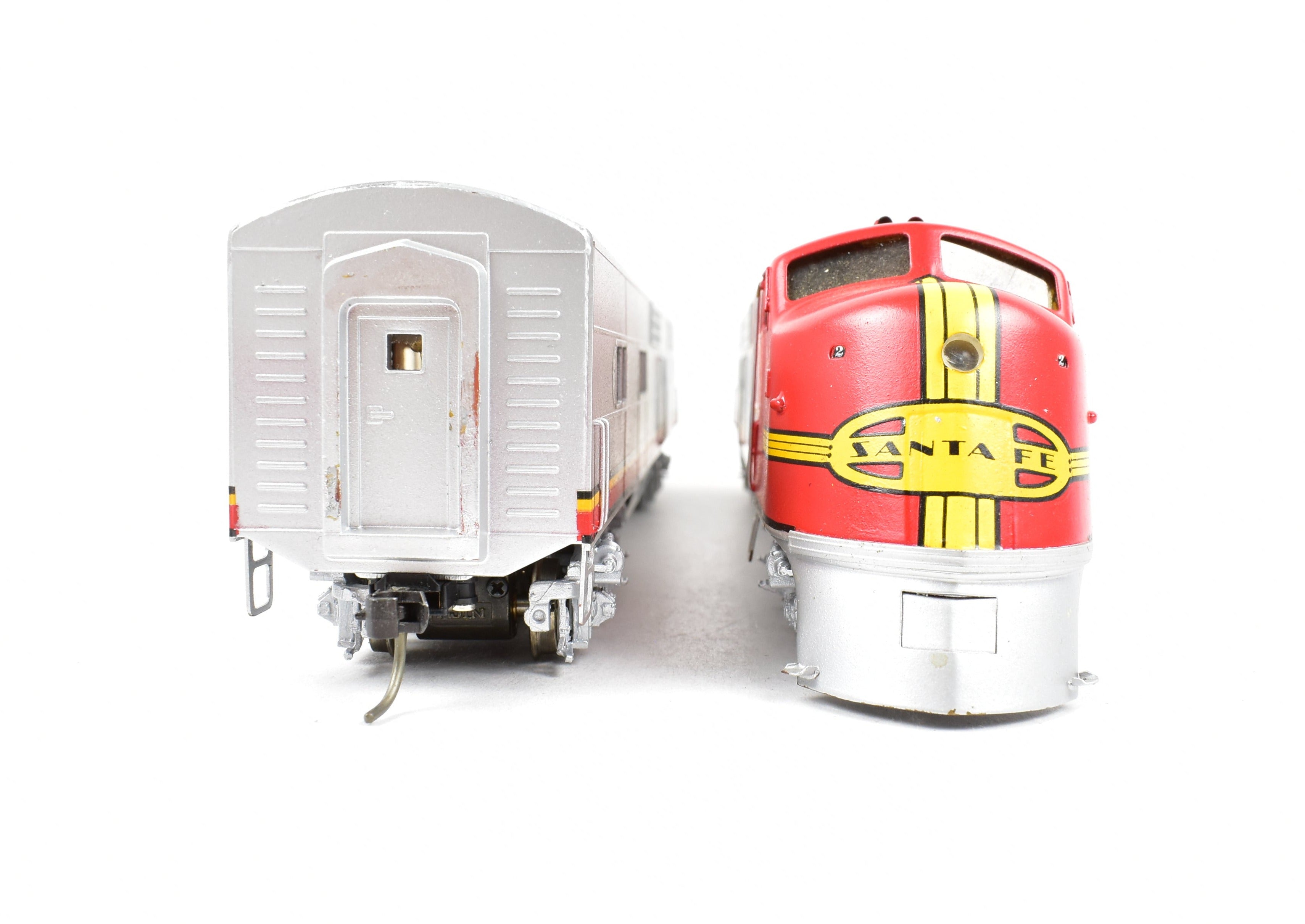 HO Scale Brass Hallmark Model Train Sets - ATSF Santa Fe EMC E - 1 A/B Powered Set with Upgraded Drives and Custom Painting