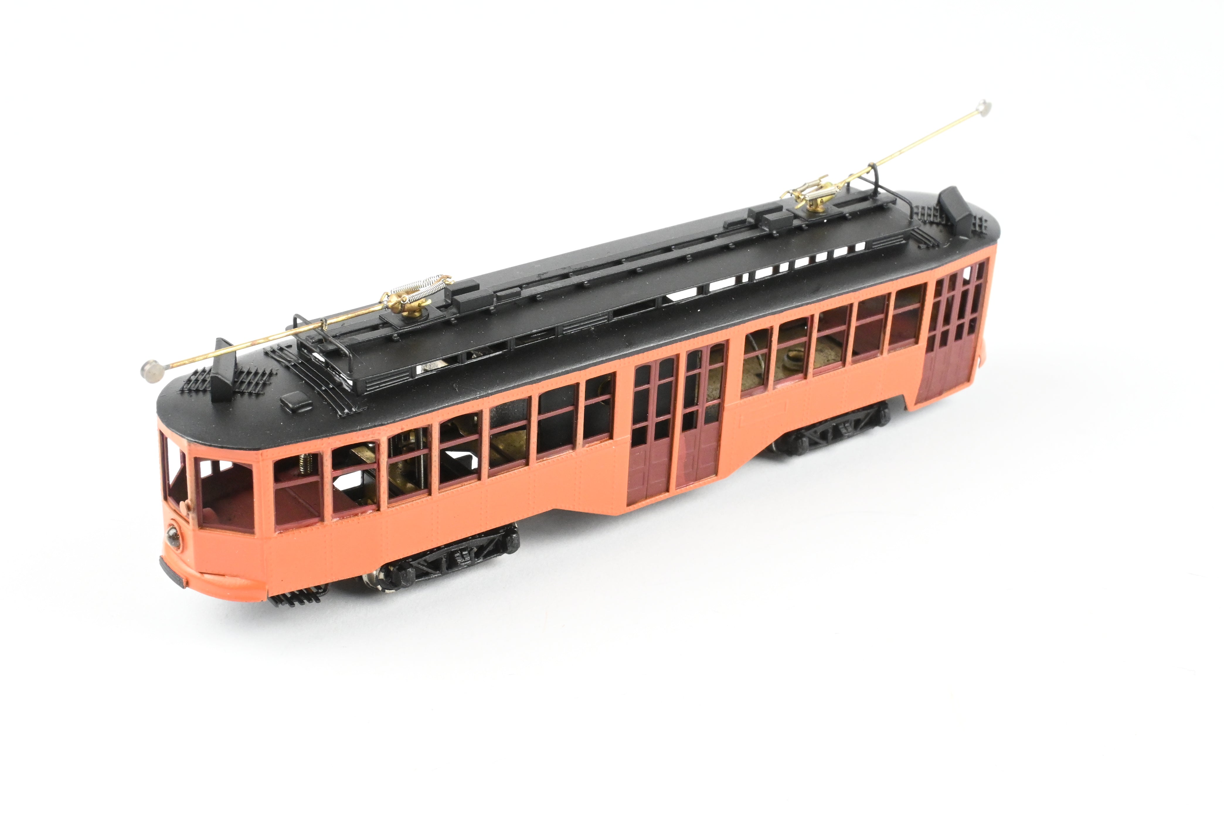 HO Scale Brass Fairfield Models Pittsburgh Railway Co. Double Ended Joe's Trolley Car, CP Variant, Unlettered, Model Train Collectible