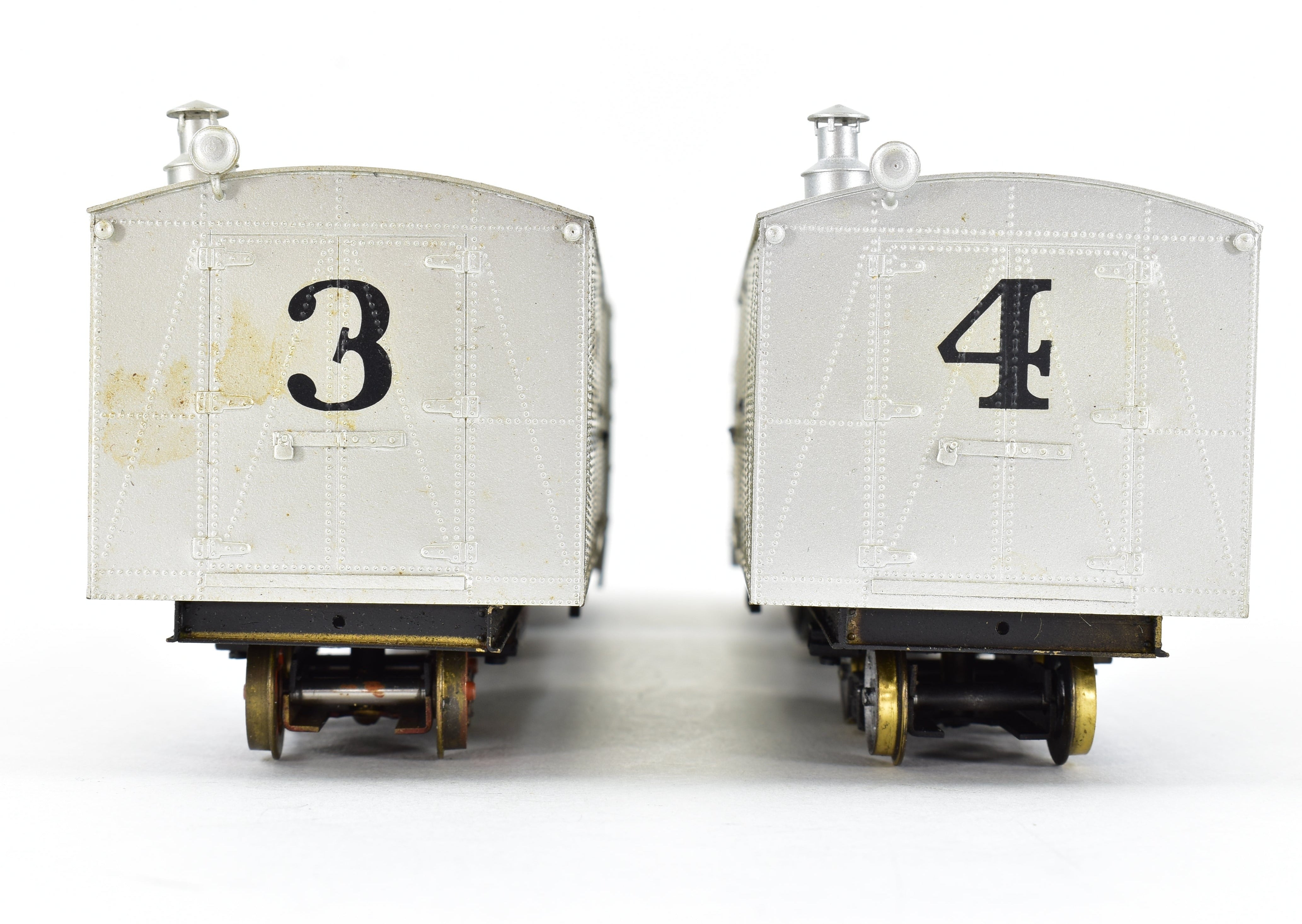 On3 Scale Brass Model Trains - LMB Models RGS Rio Grande Southern Galloping Geese Custom Painted Limited Edition #3 and #4 Sets Without Original Boxes in As - Is Condition