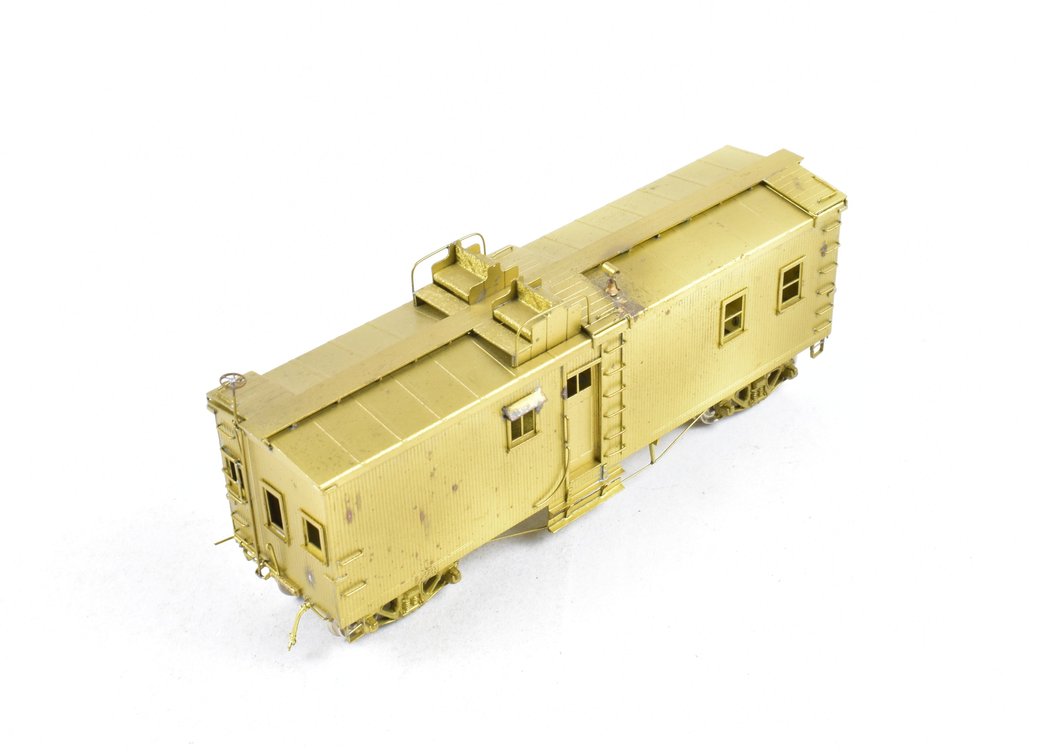 1987 HO Brass ATSF - Santa Fe Caboose with Open - Air Seats by Key Imports