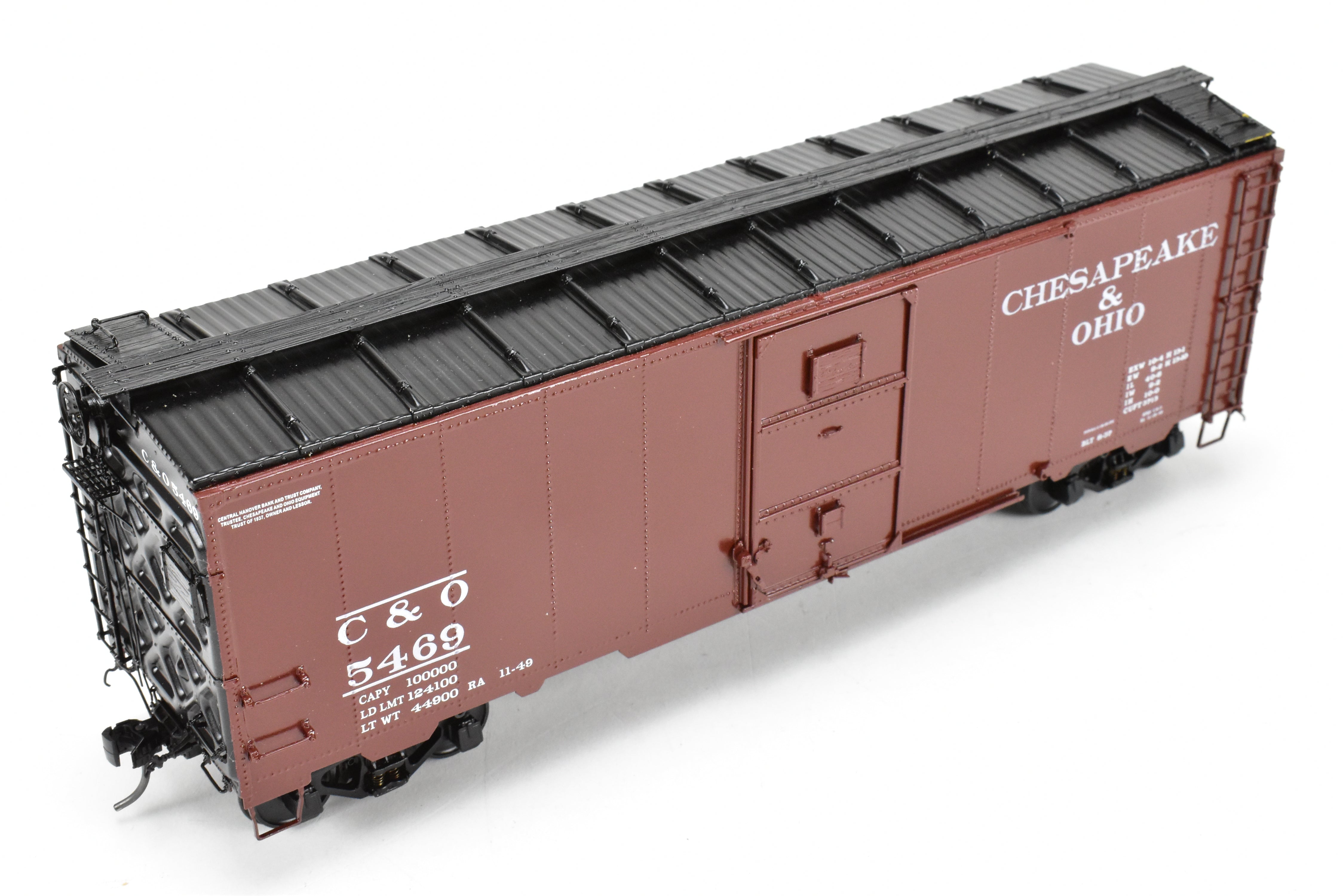 O Scale Brass Model - Rich Yoder Models' Chesapeake and Ohio (C&O) 1937 AAR Standard 40-Foot Steel Sheathed Box Car with Deco Ends, FP No.5469