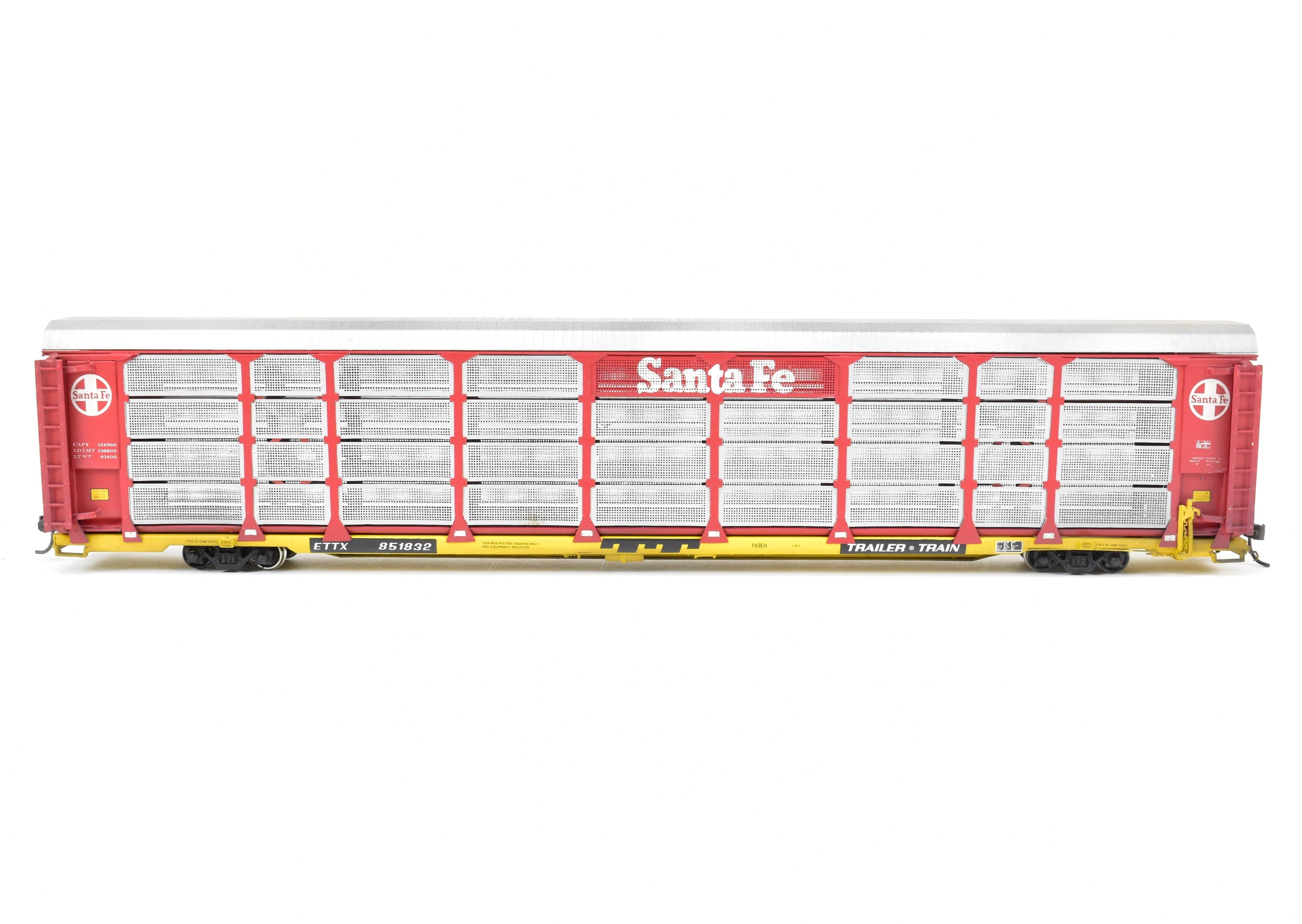 Custom Painted HO Brass Tri - Level Auto Rack No. 851832 by Overland Models