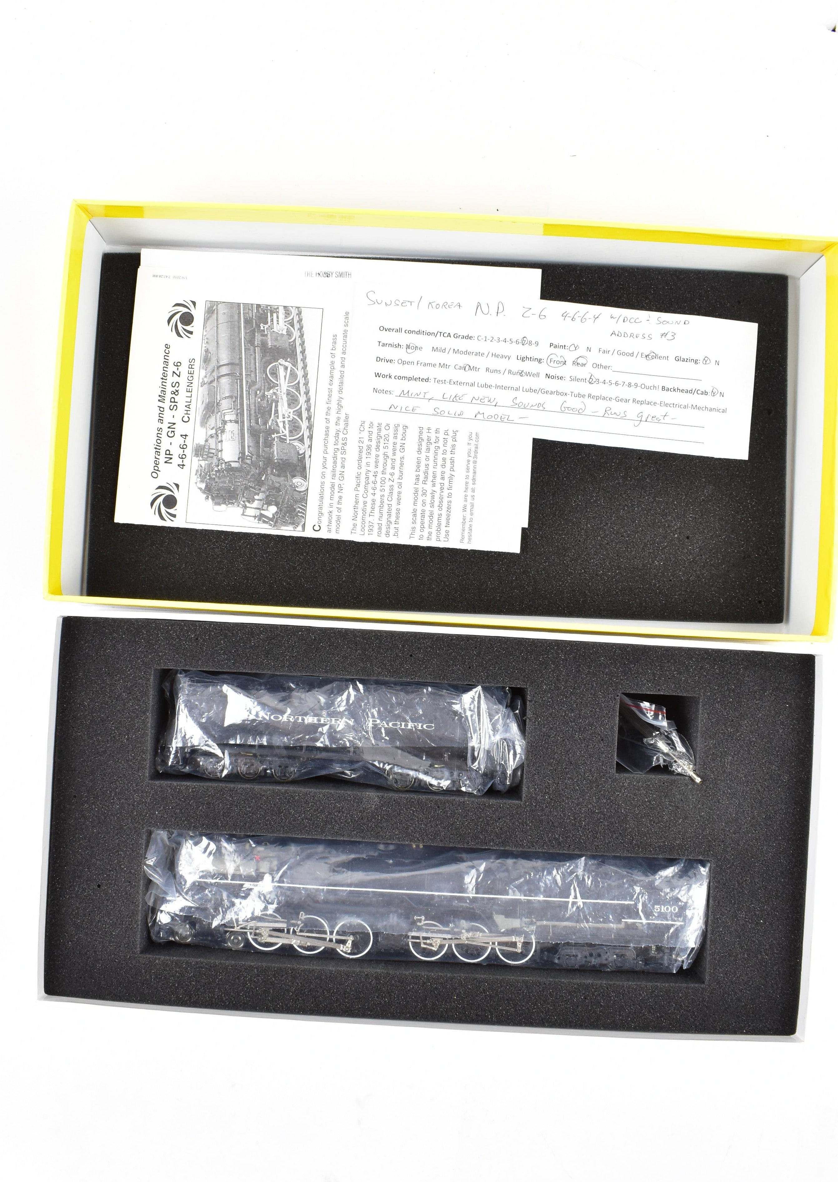 HO Brass Sunset Models Northern Pacific Z - 6 4 - 6 - 6 - 4 Challenger 5100 with QSI DCC & Sound