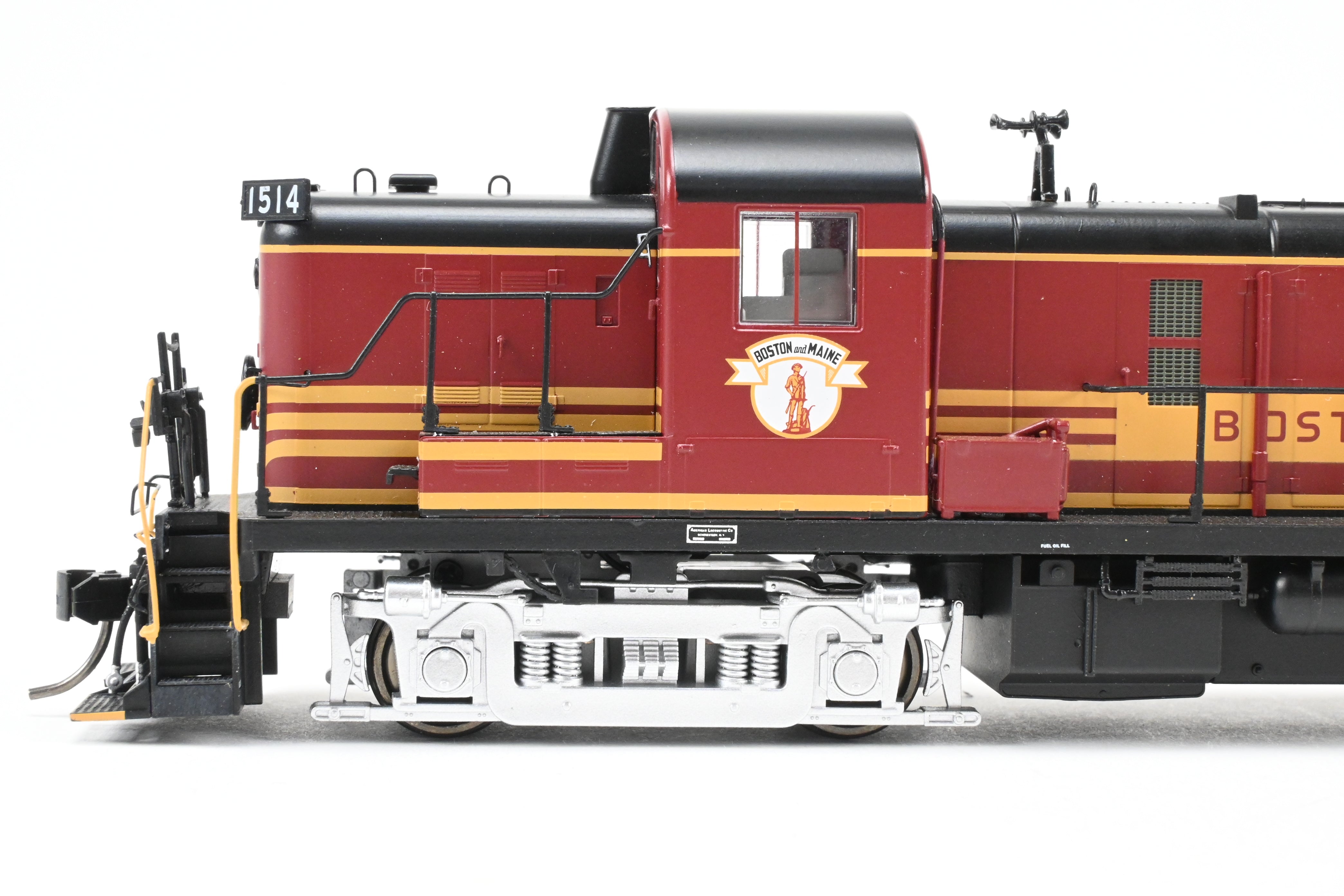 HO Scale Bowser Executive Line Boston & Maine Alco RS - 3 Phase III Model Train Engine with ESU DCC & Sound, Factory Painted as No. 1514