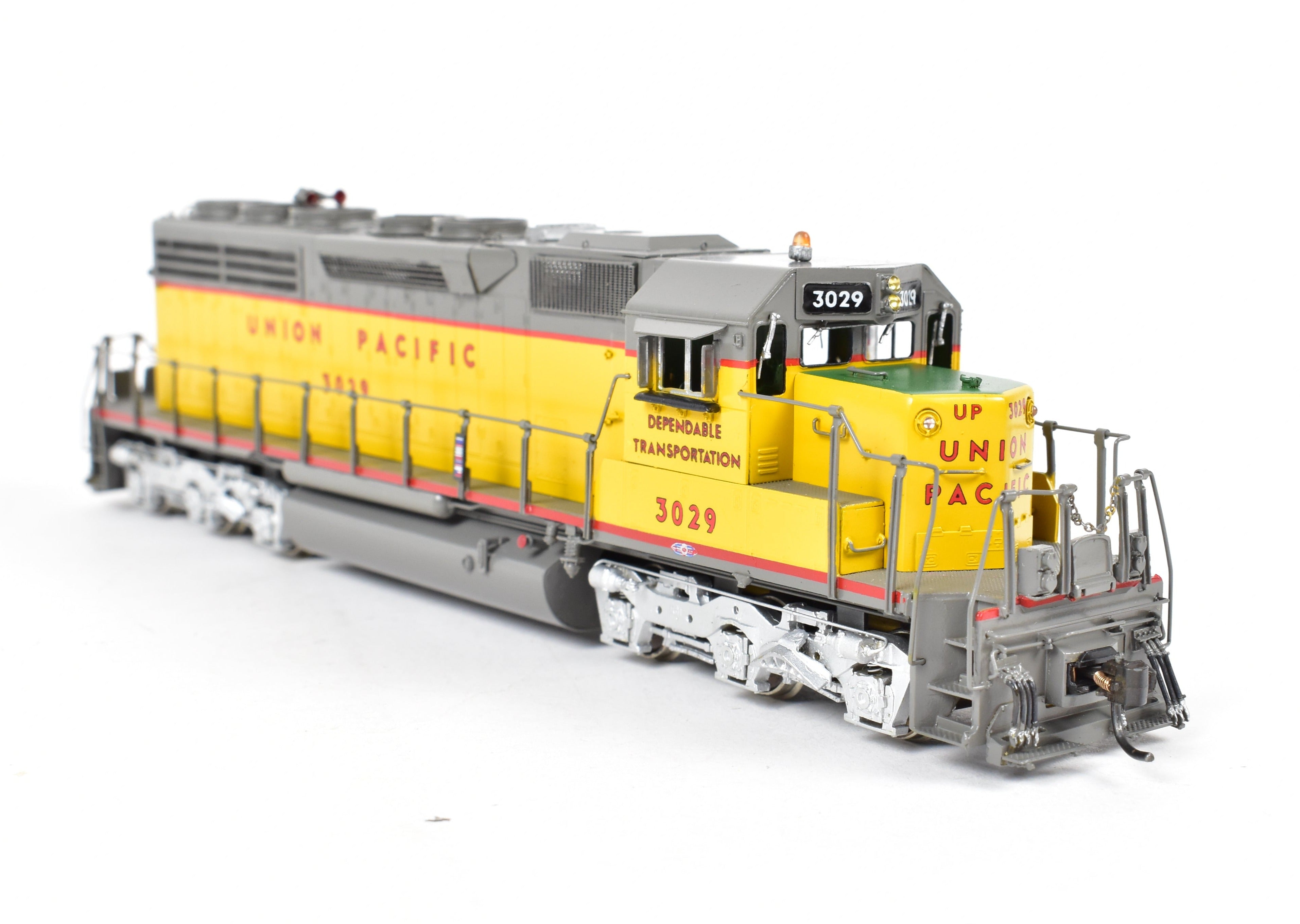 HO Scale Brass Model Train - Overland Models Inc. Union Pacific EMD SD40 Low Nose Locomotive, Custom Painted as UP No. 3029