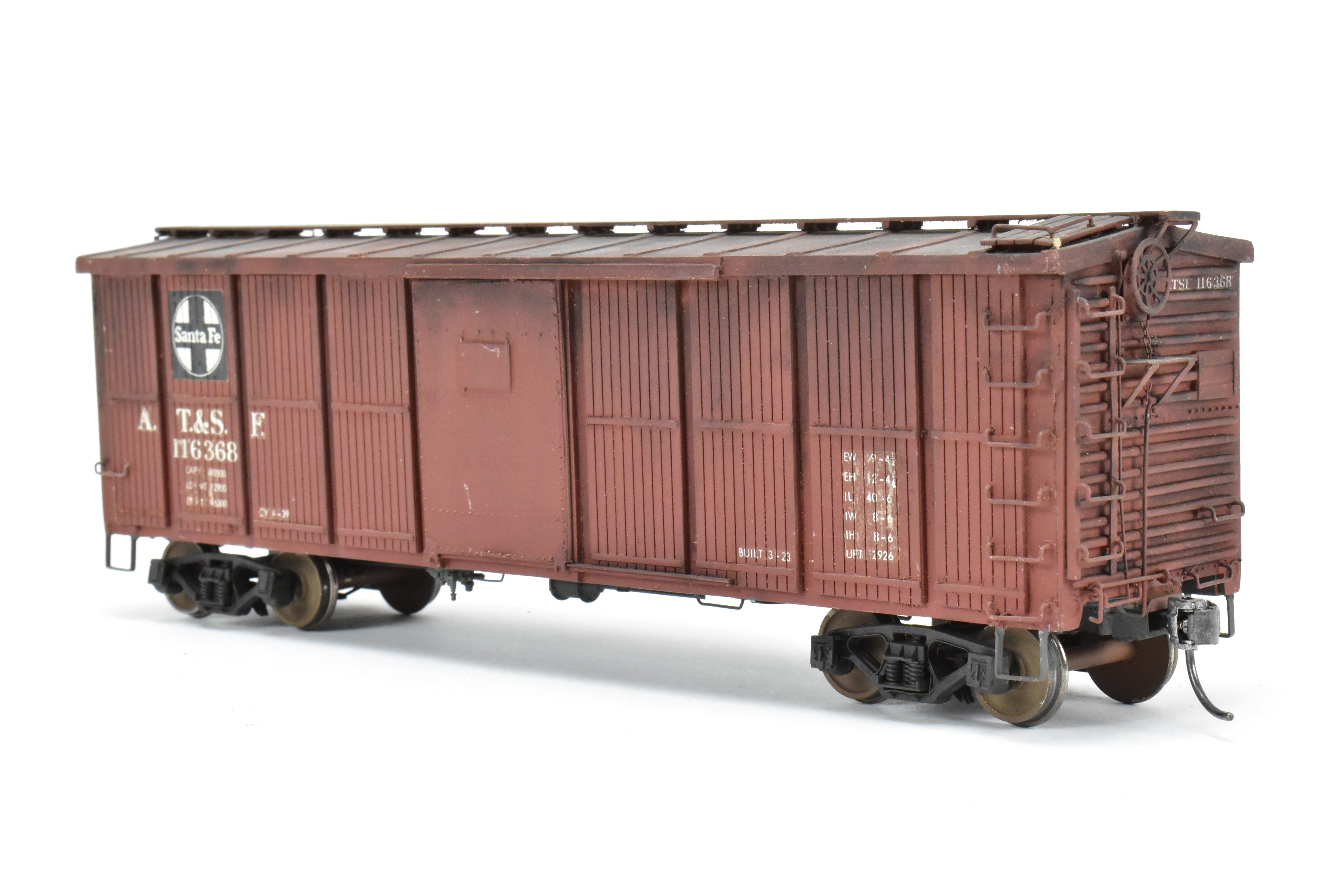 O Scale Chooch Resin ATSF - Santa Fe 40' Wood Boxcar Pro-built #116368
