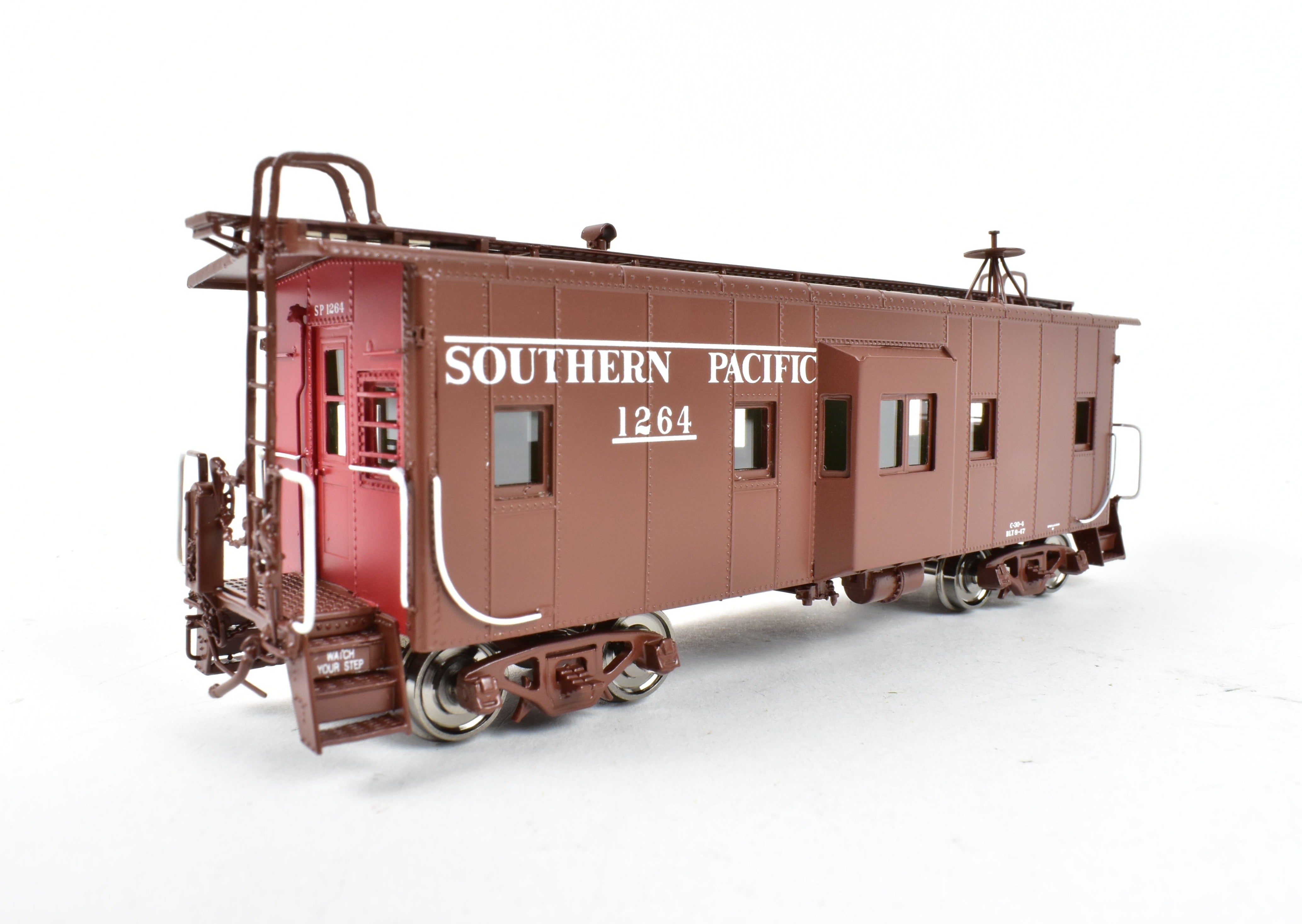 HO Scale Brass Southern Pacific Bay Window Caboose C-30-4 FP No. 1264 by Challenger Imports