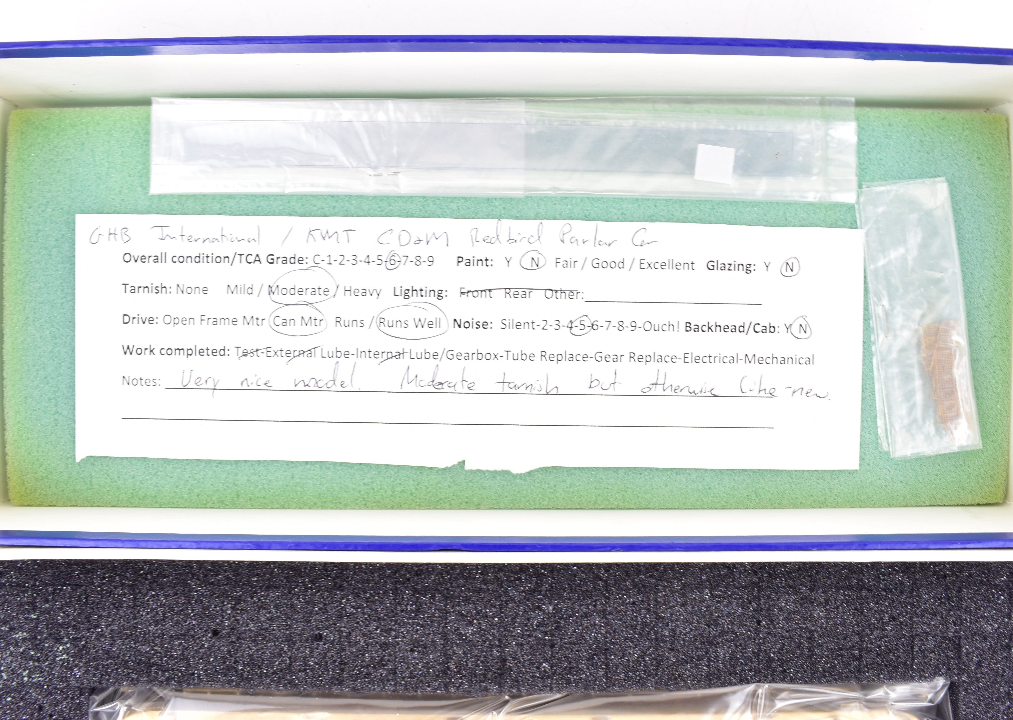 1983 HO Scale Brass GHB International Powered Redbird Parlor Car #500