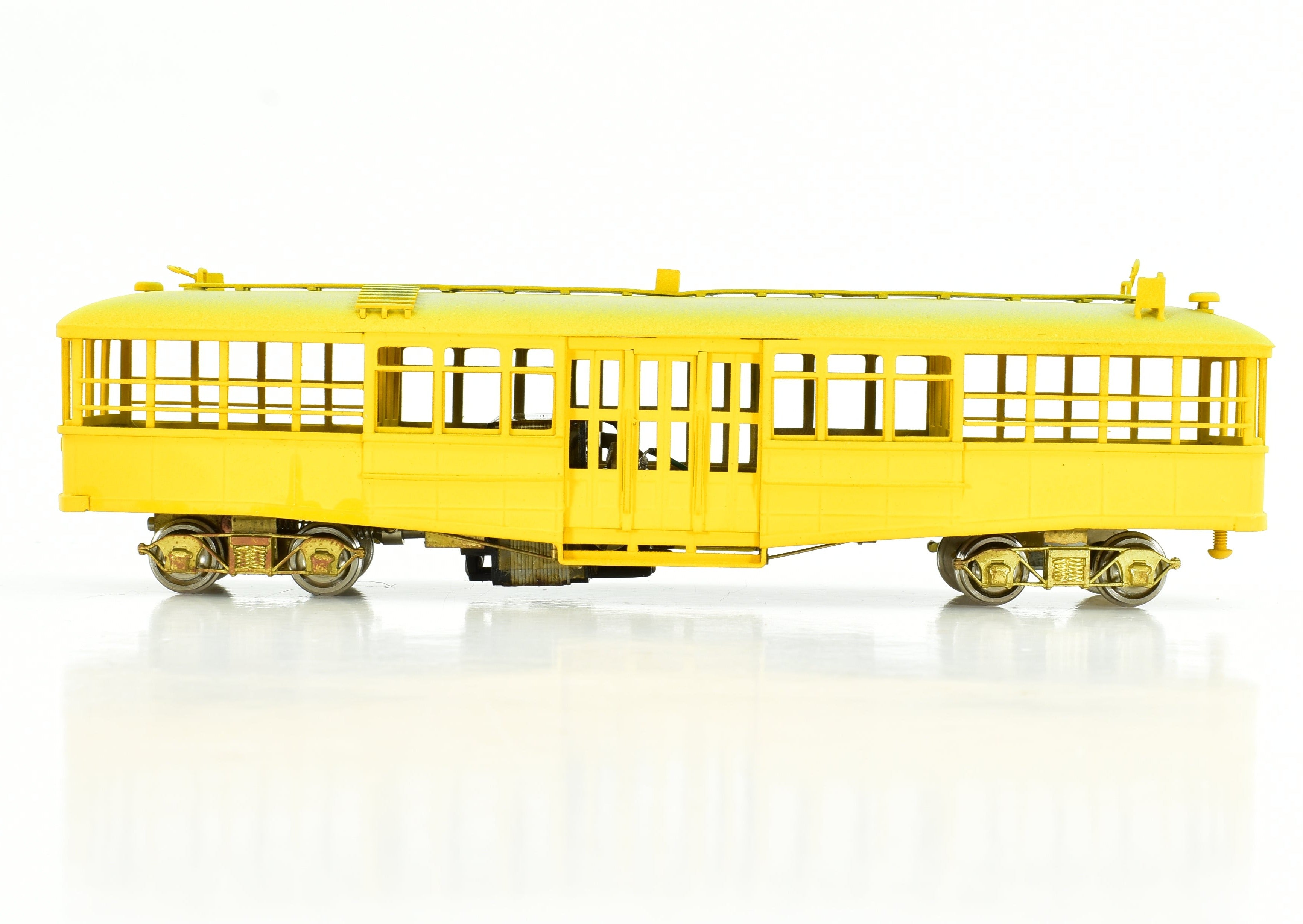 HO Scale Brass Los Angeles Railway Type C Streetcar Partially Painted by S. Soho & Co., Sold As-It-Is Condition