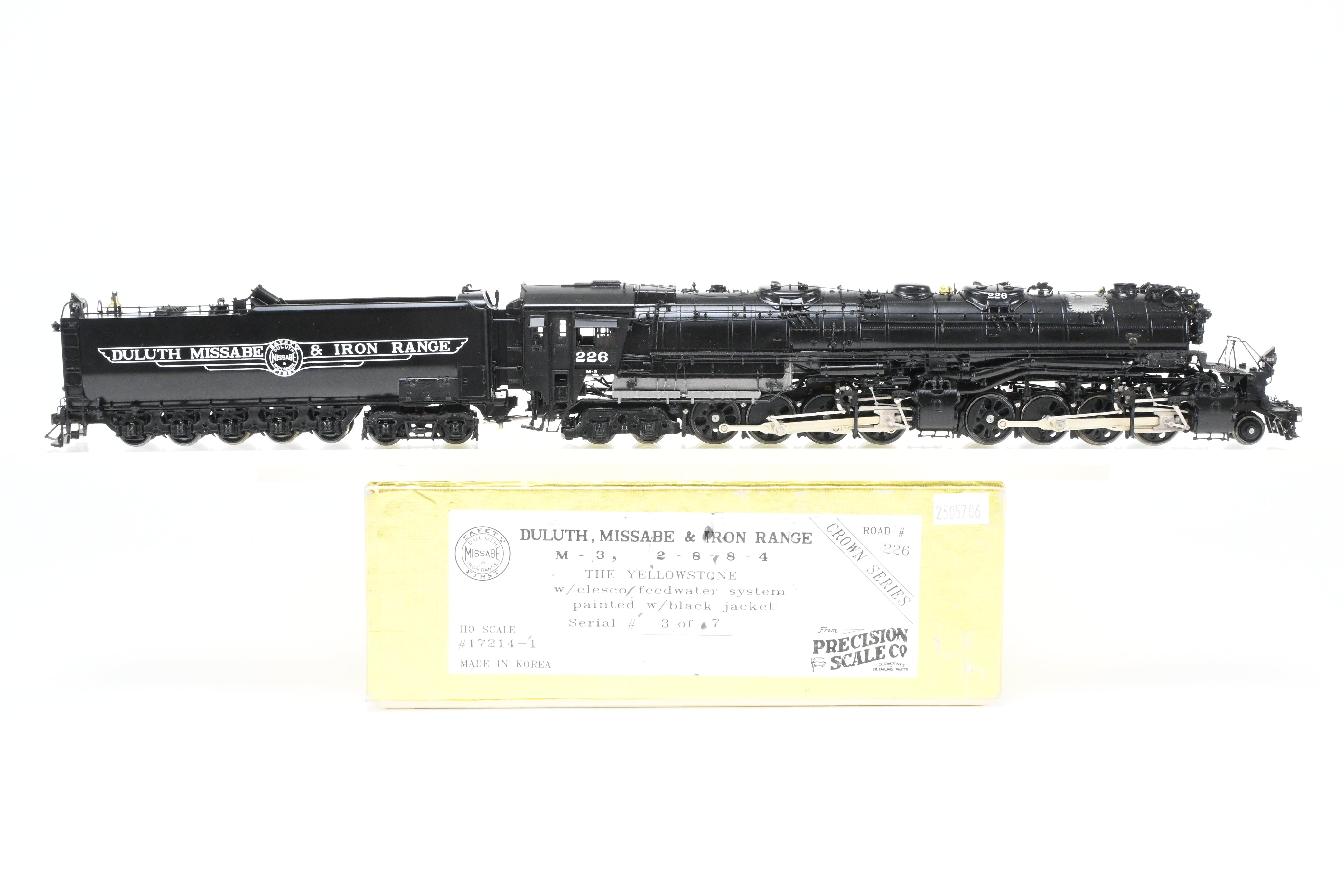 HO Scale Brass Precision Scale Co. DM&IR M-3 2-8-8-4 'Yellowstone' #226